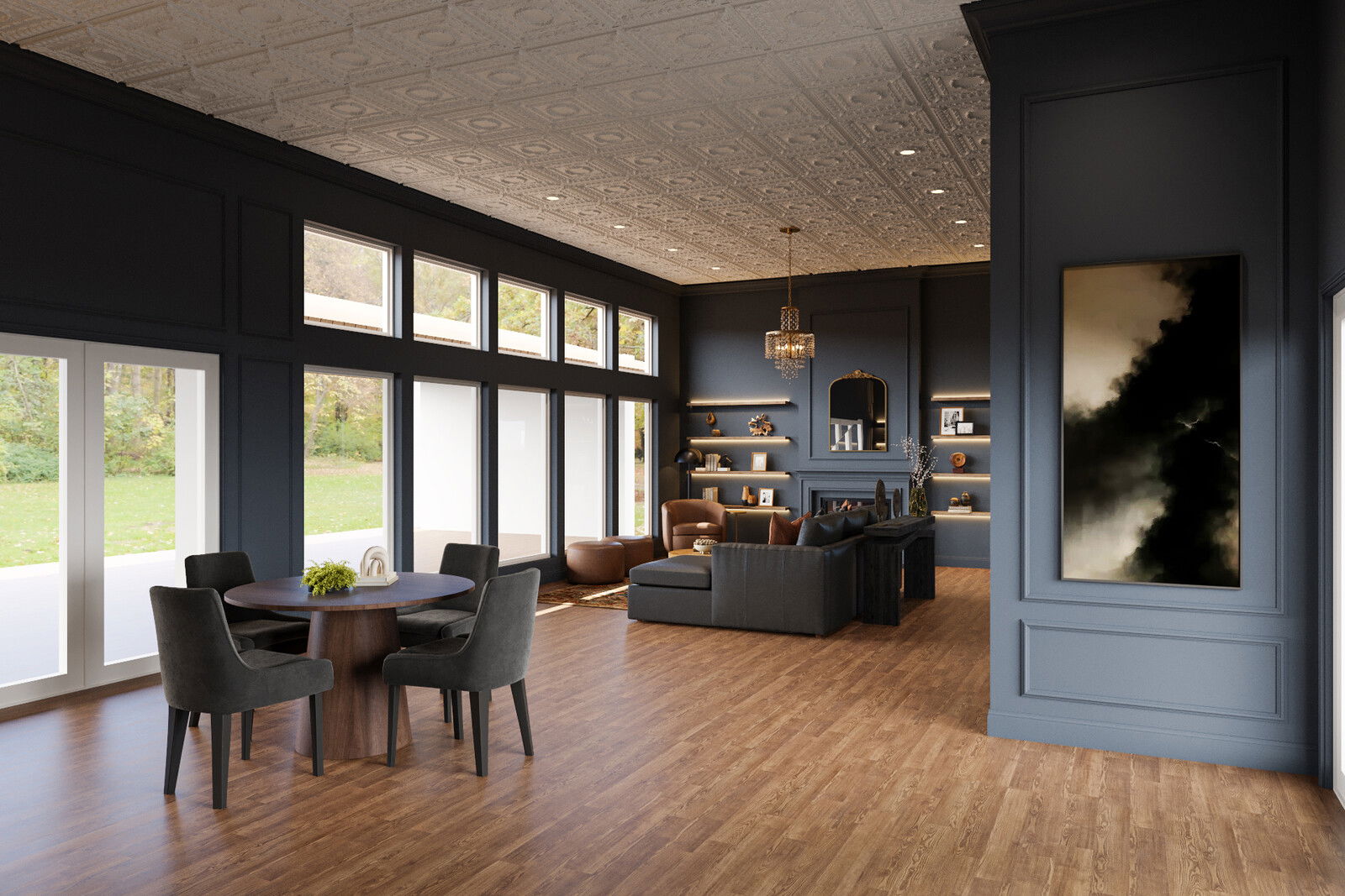 Online Designer Combined Living/Dining 3D Model thumbnail1