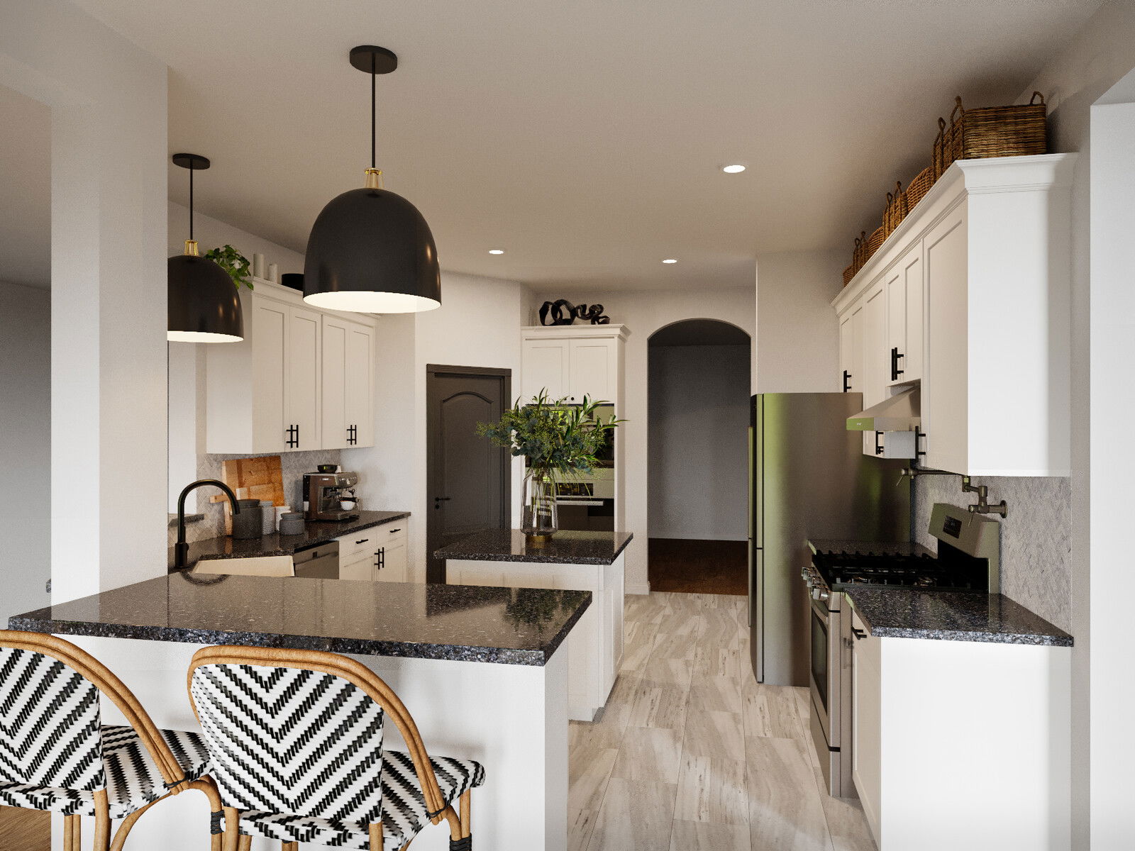 Transitional Home with Interior Kitchen Remodel 