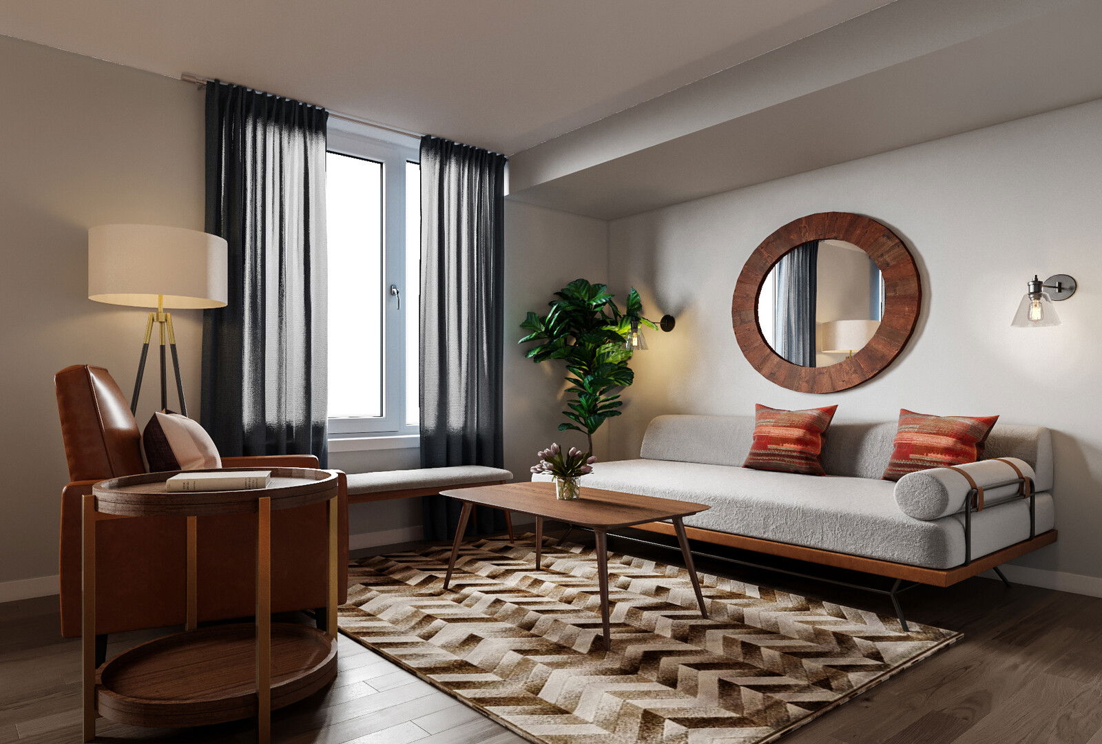 Online Designer Living Room 3D Model 3