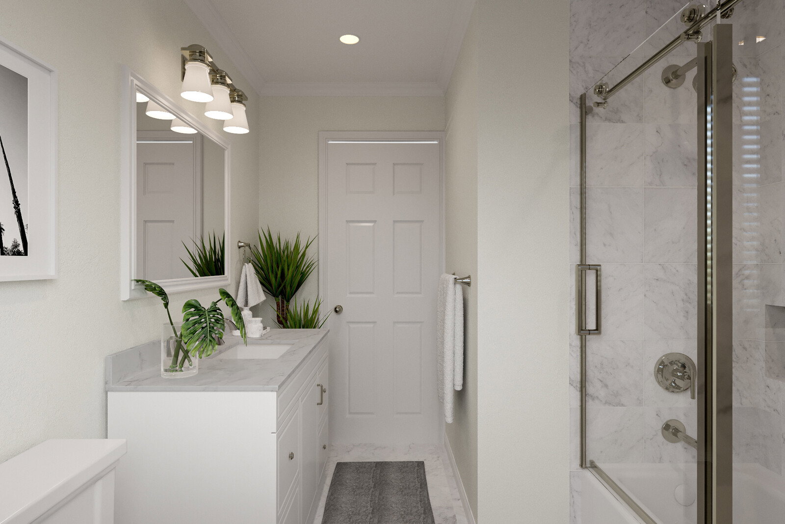 Resumen de diseño de interiores de hogar moderno y neutral