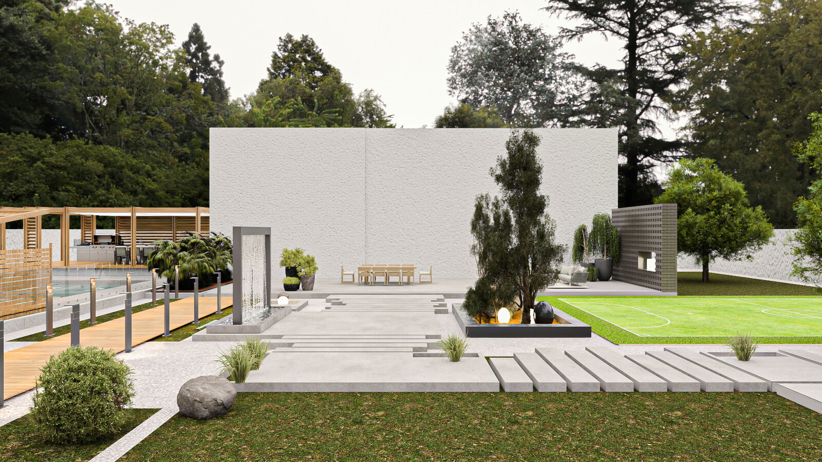 Modelo 3D de Patio de Diseñador en Línea 4