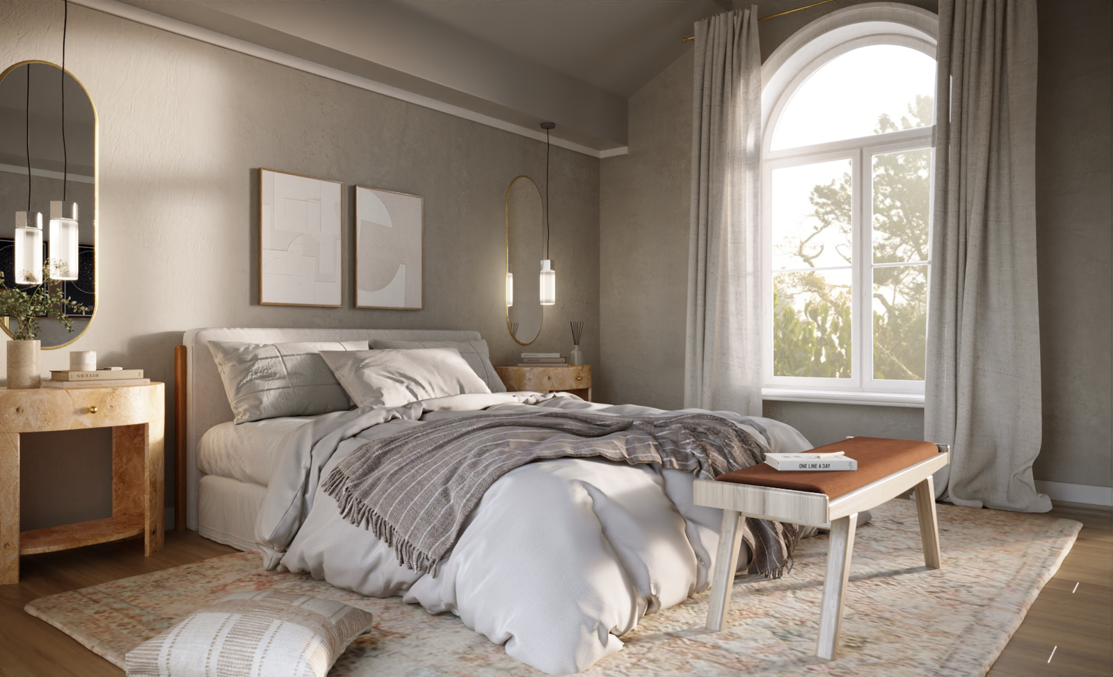 Online Designer Bedroom 3D Model 3