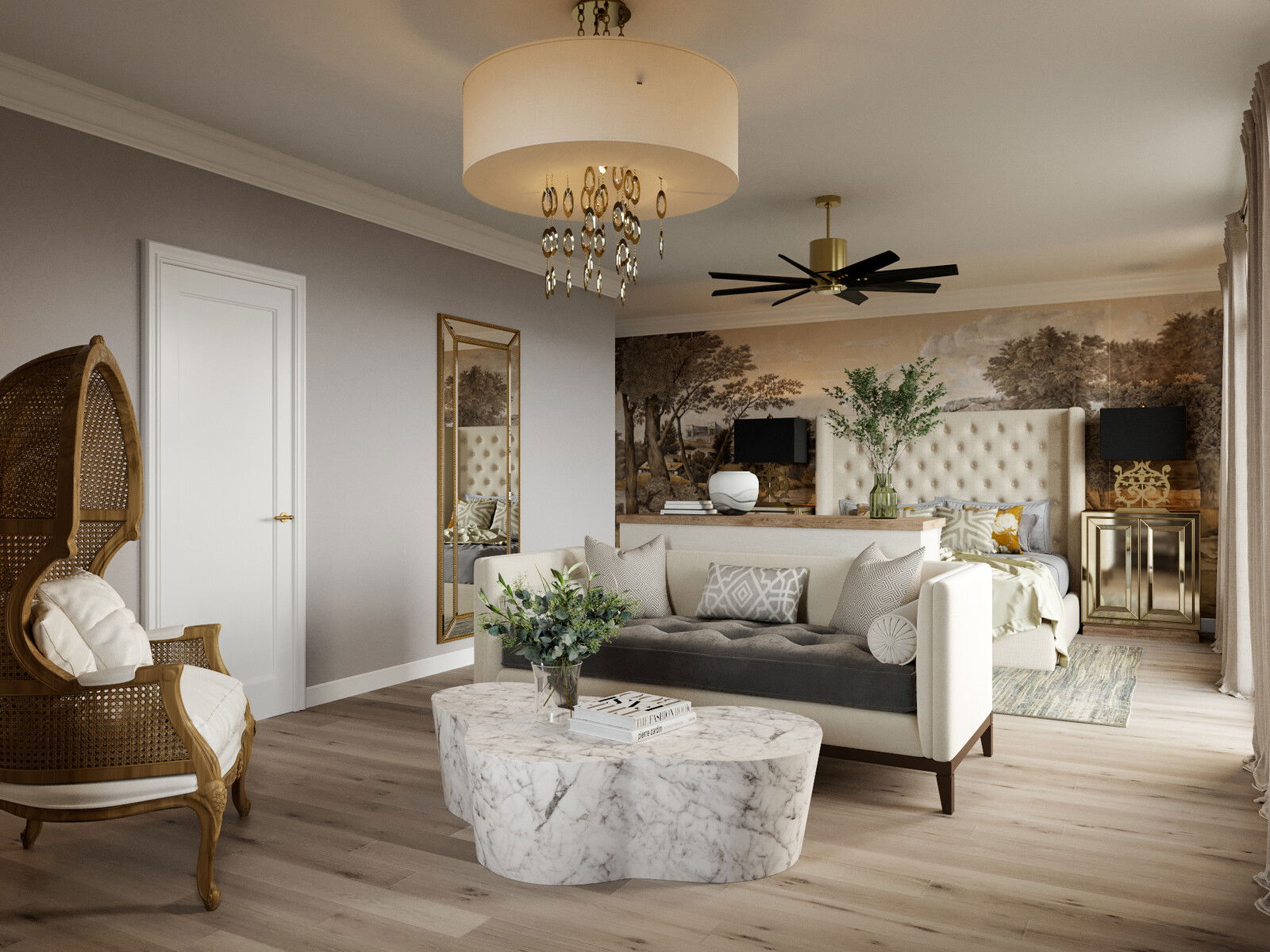 Online Designer Bedroom 3D Model 2