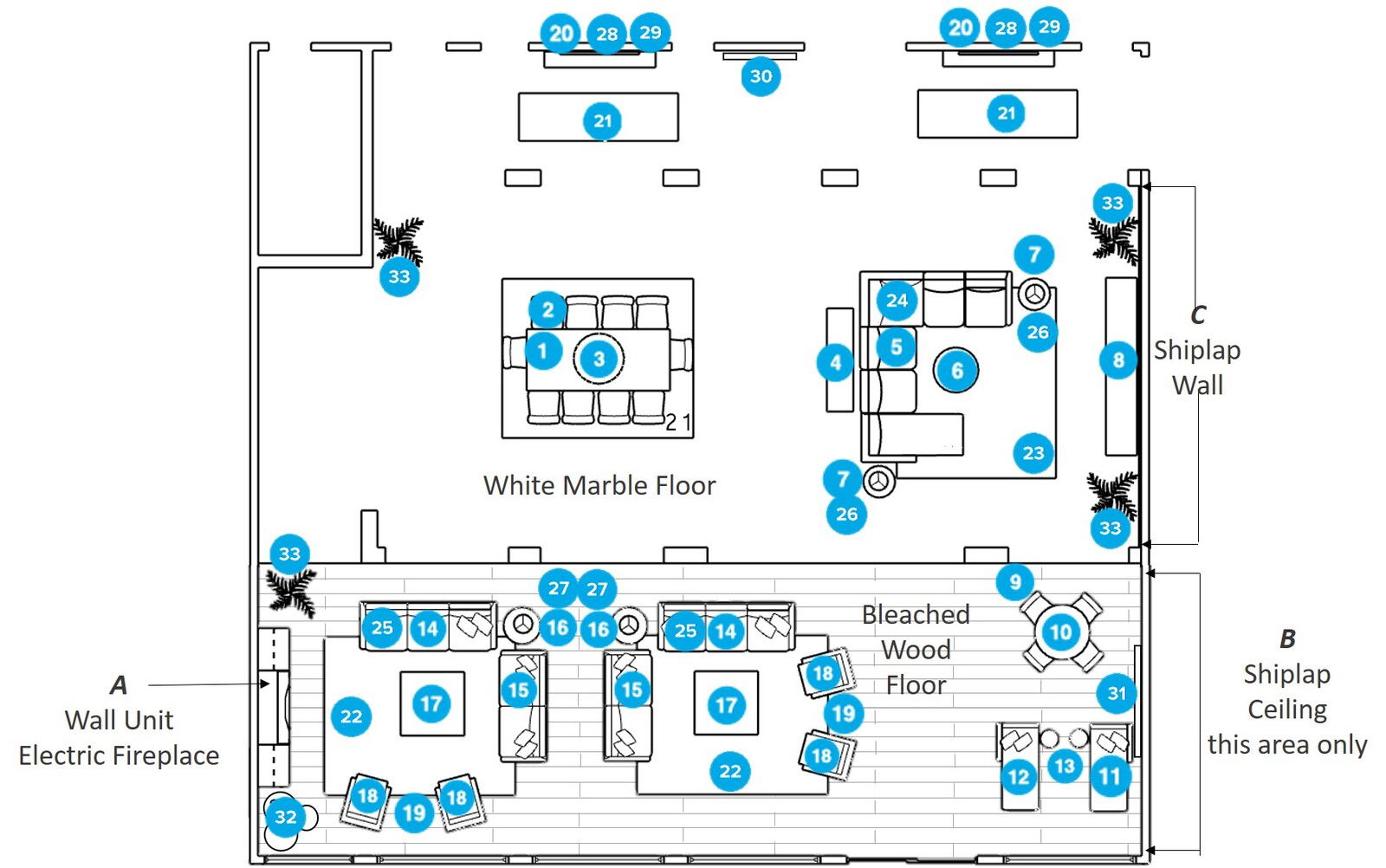 Plano de Sala-Comedor del Diseñador en Línea