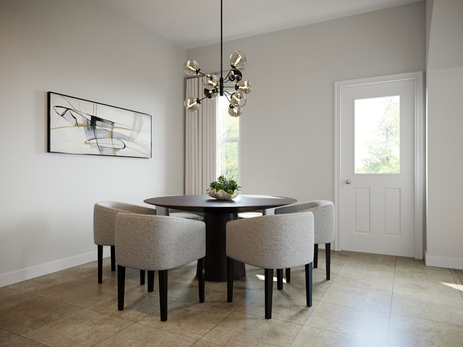 Online Designer Combined Living/Dining 3D Model 4