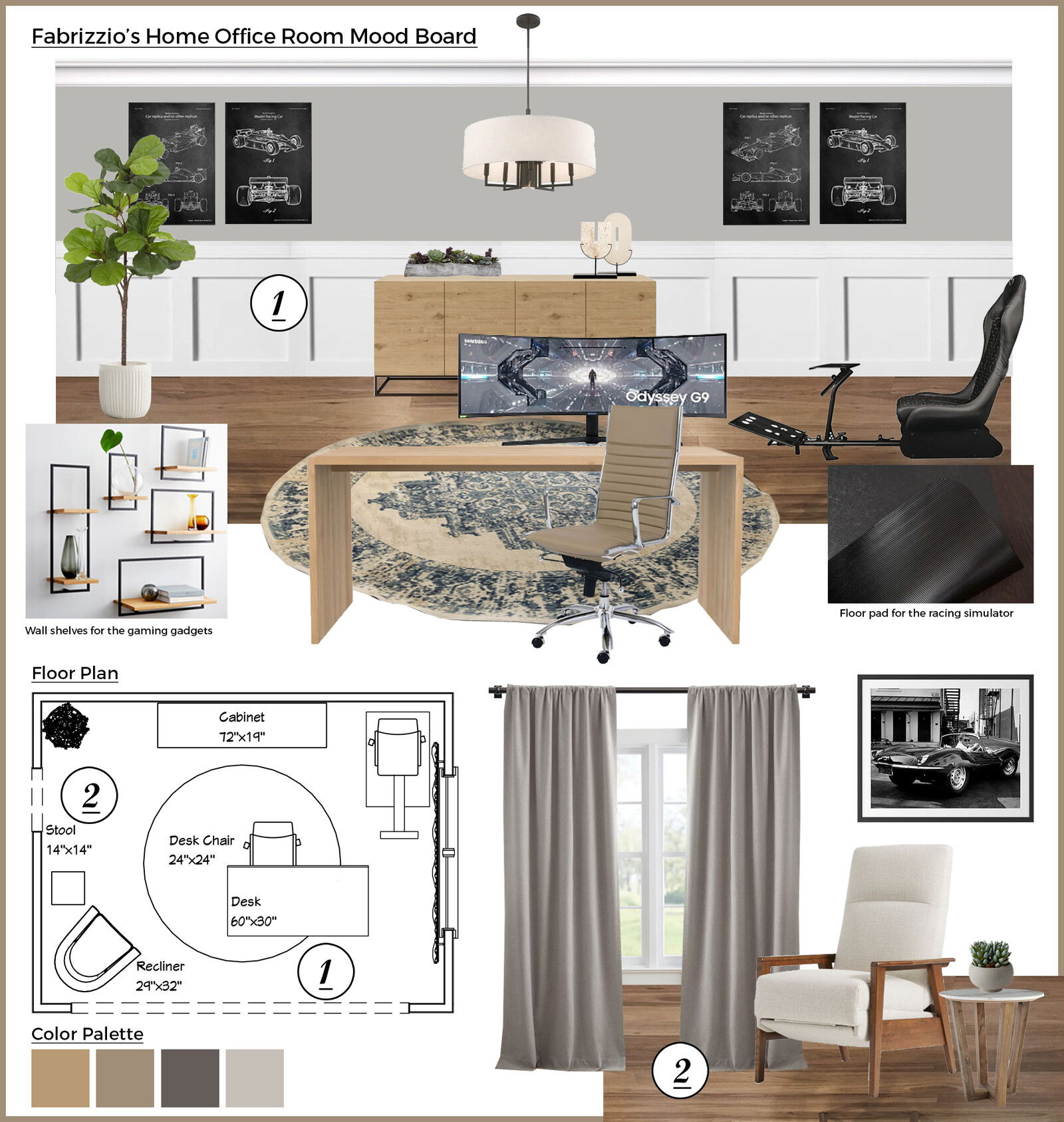 Ideas de diseño interior para hogar/oficina pequeña en línea