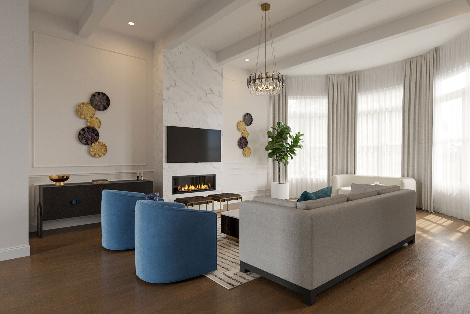 Modern Luxury Home Transformation Rendering thumb