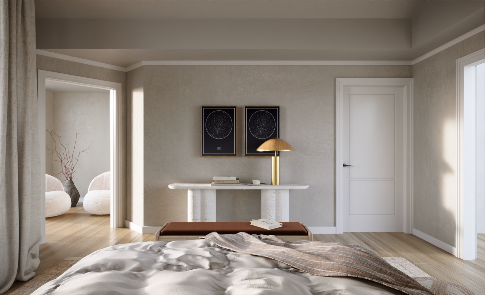 Online Designer Bedroom 3D Model 2