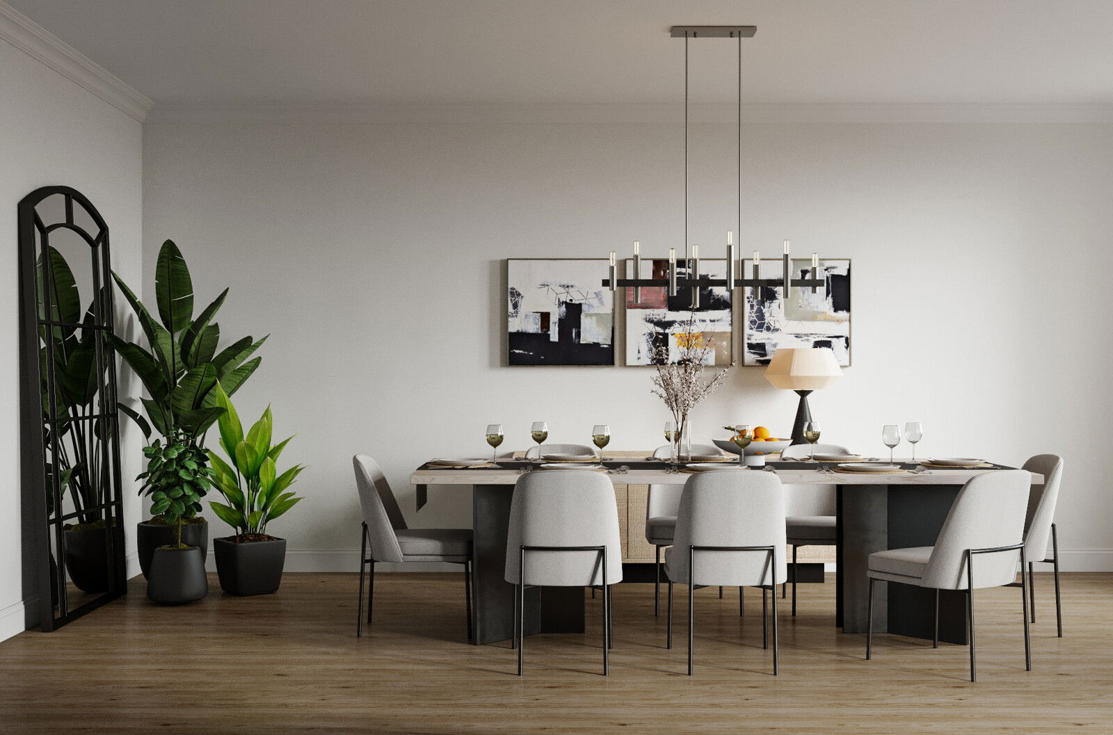 Modern & Tranquil Home Design Rendering thumb