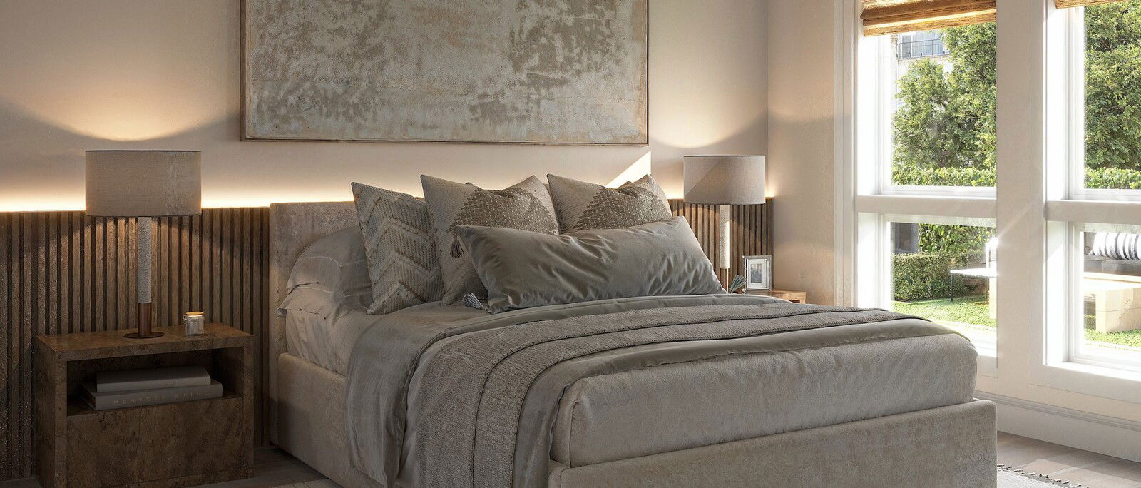 Modern Neutral Bedroom Design | Decorilla