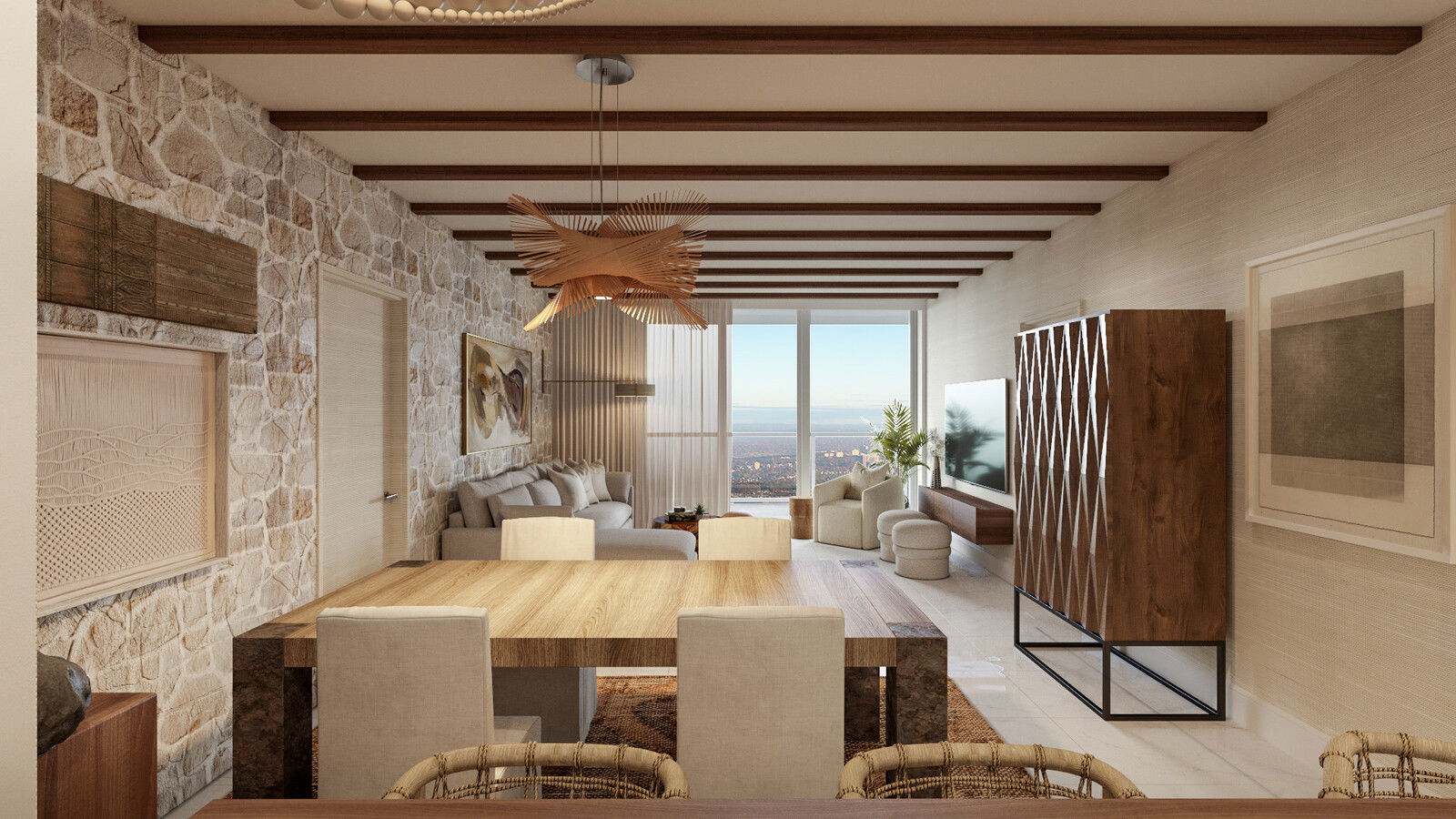 Modelo 3D Sala-Comedor del Diseñador en Línea 3