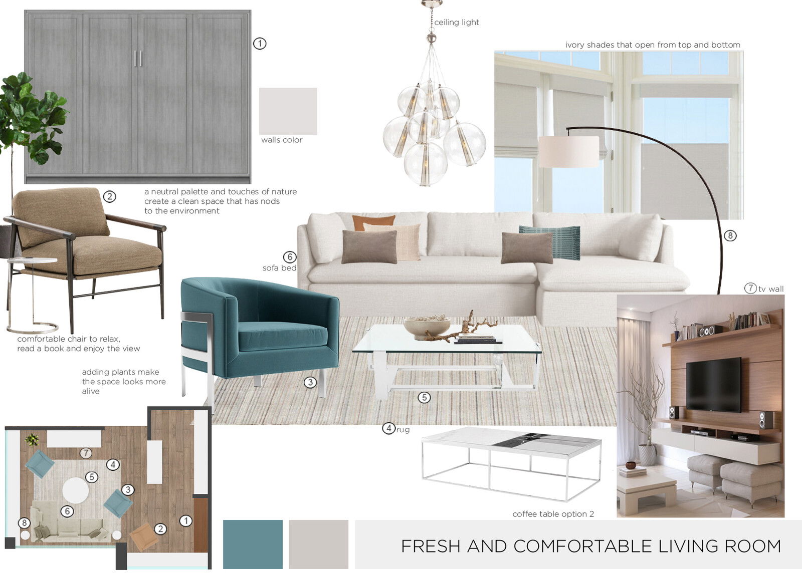 Online Designer Combined Living/Dining Interior Design Ideas