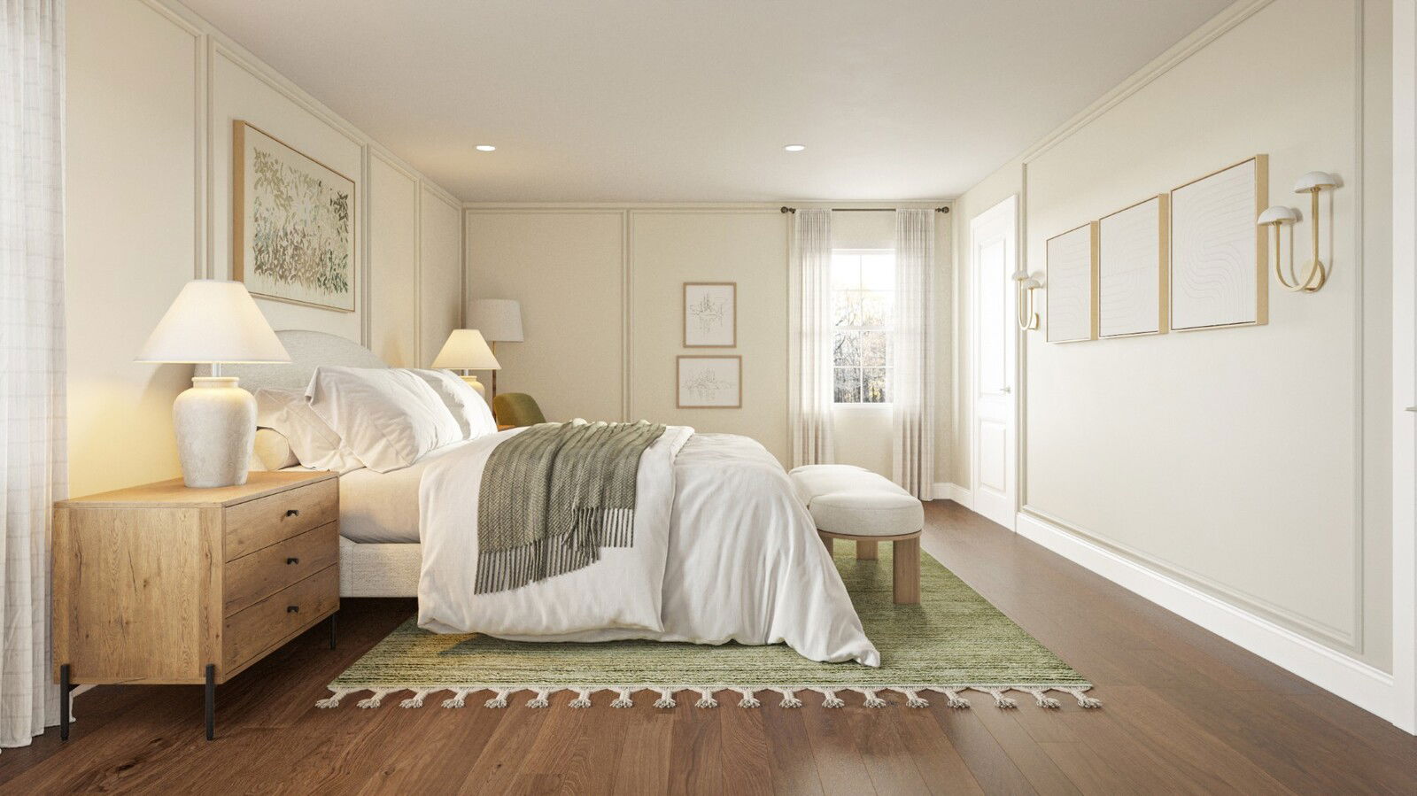 Online Designer Bedroom 3D Model 2