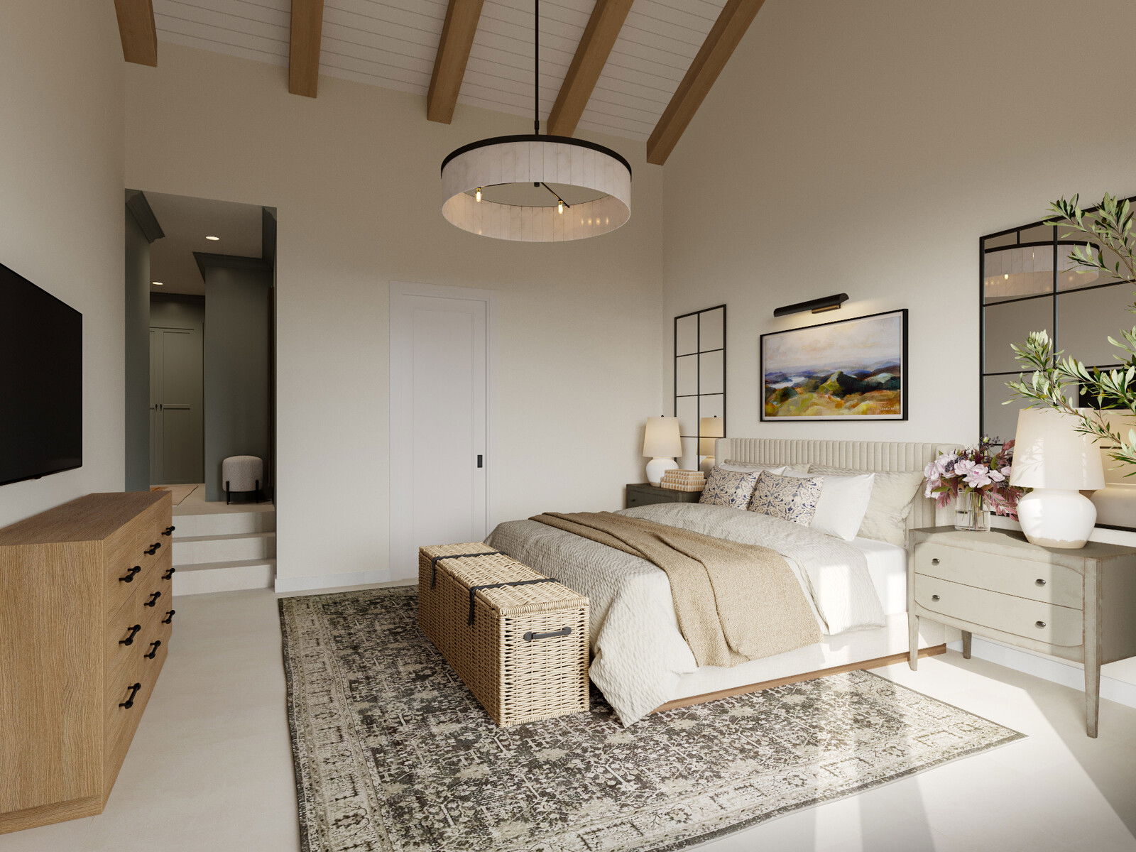 Online Designer Bedroom 3D Model 2