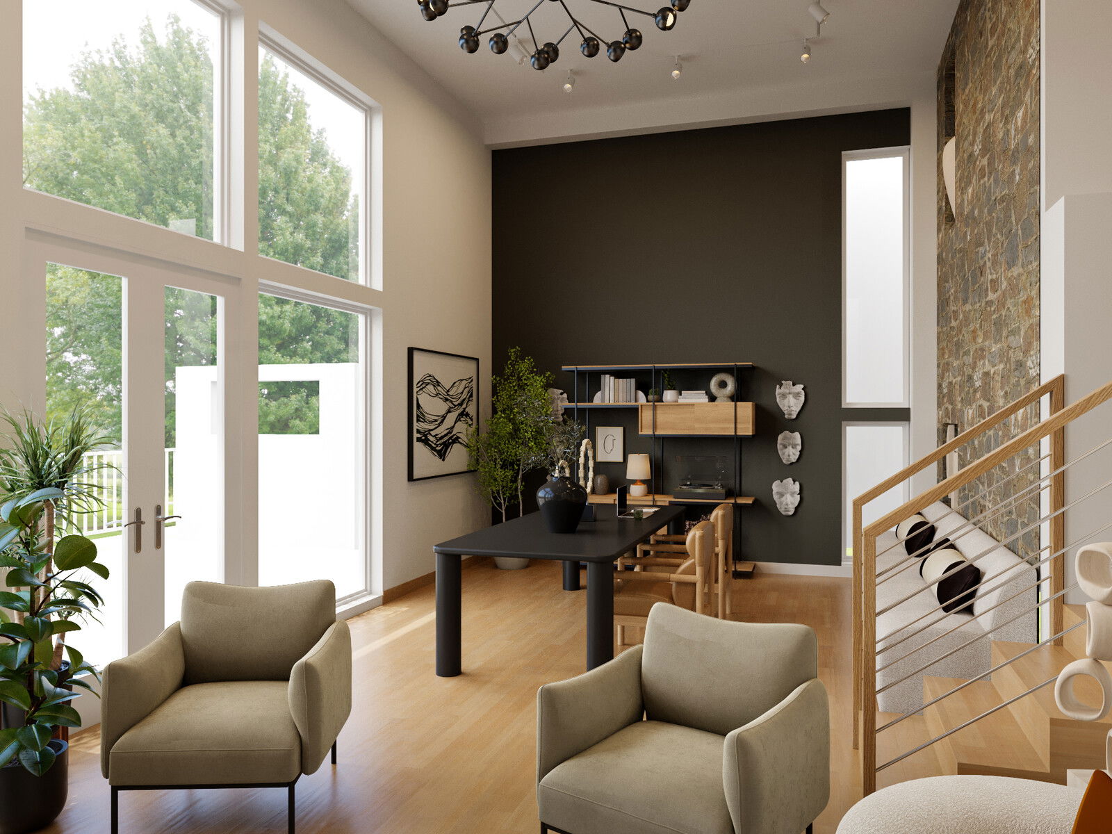 Online Designer Combined Living/Dining 3D Model 3