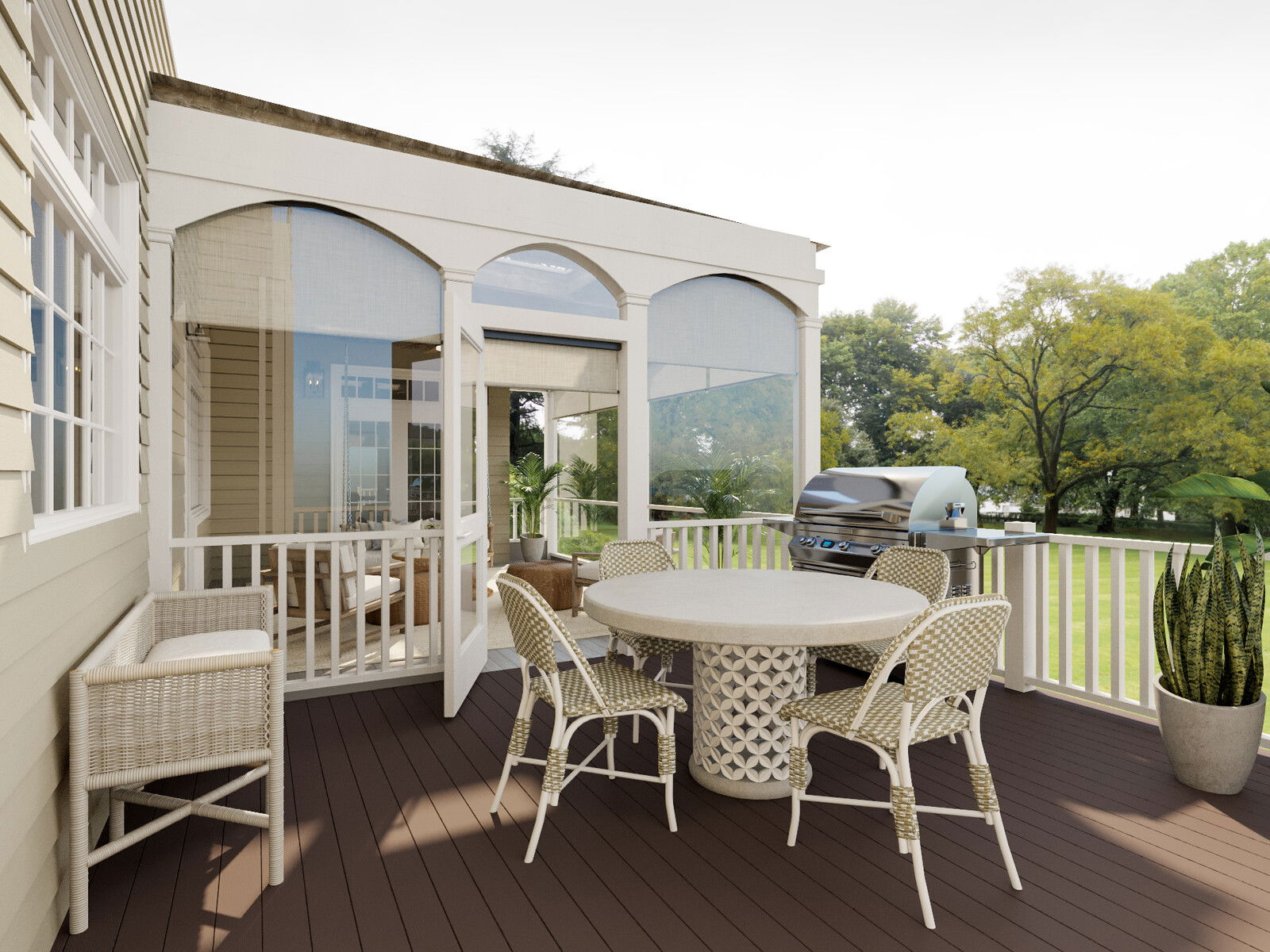 High-End Background Patio Design High-End Family Cottage Patio Design