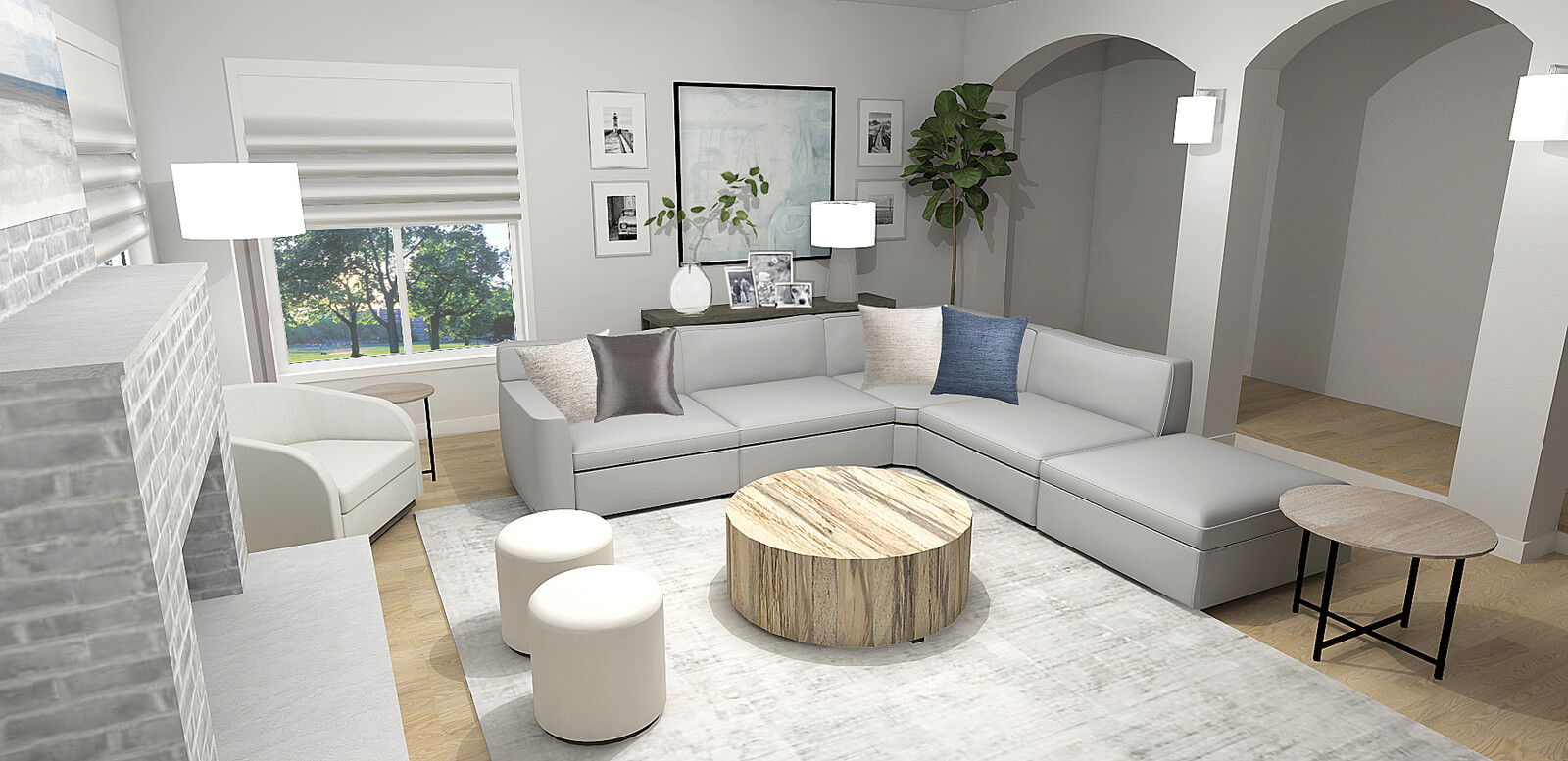 Online Designer Living Room 3D Model 2