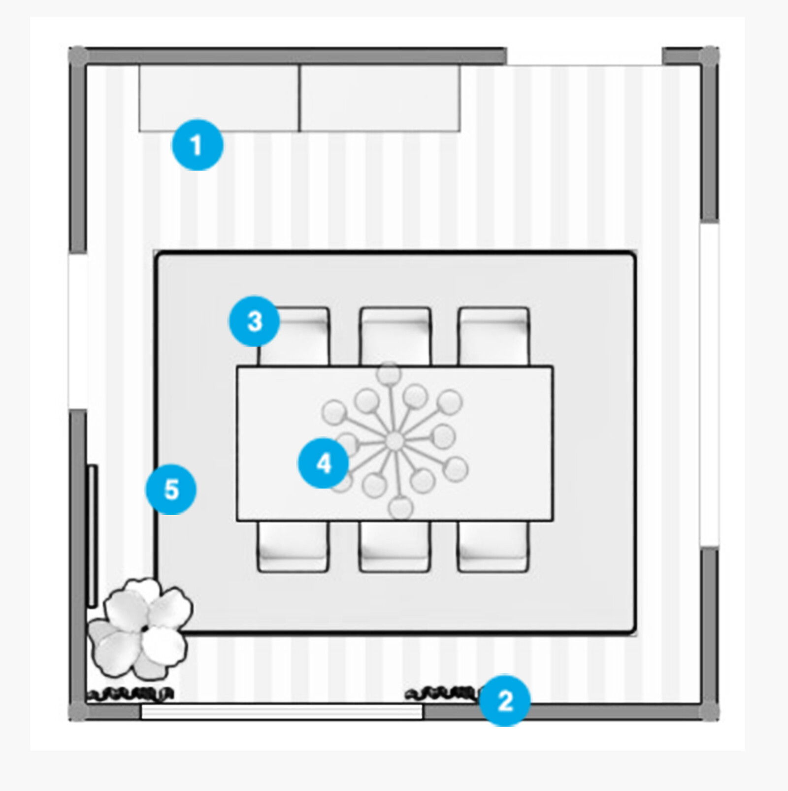 Online Designer Dining Room Floorplan