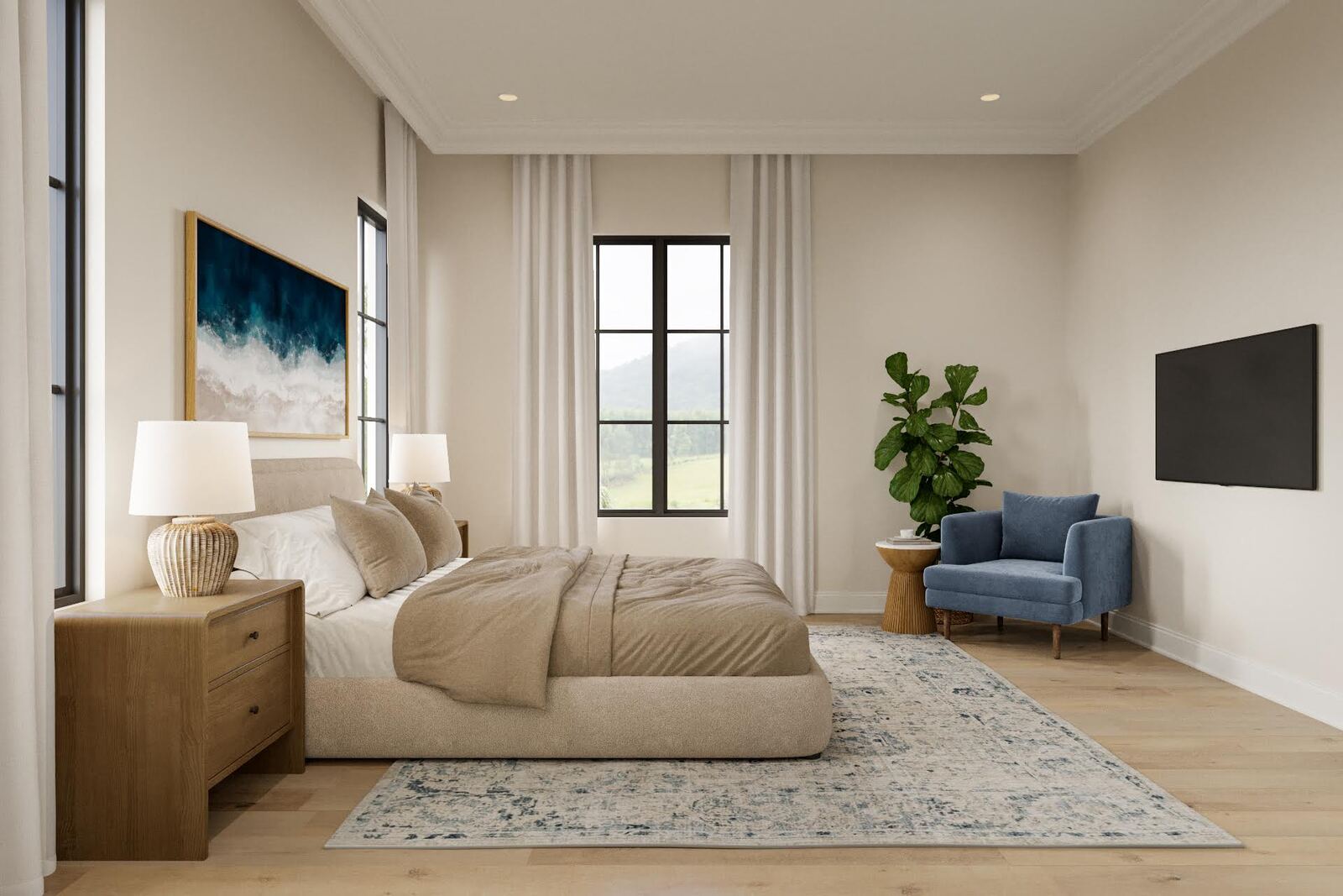 Online Designer Bedroom 3D Model 5