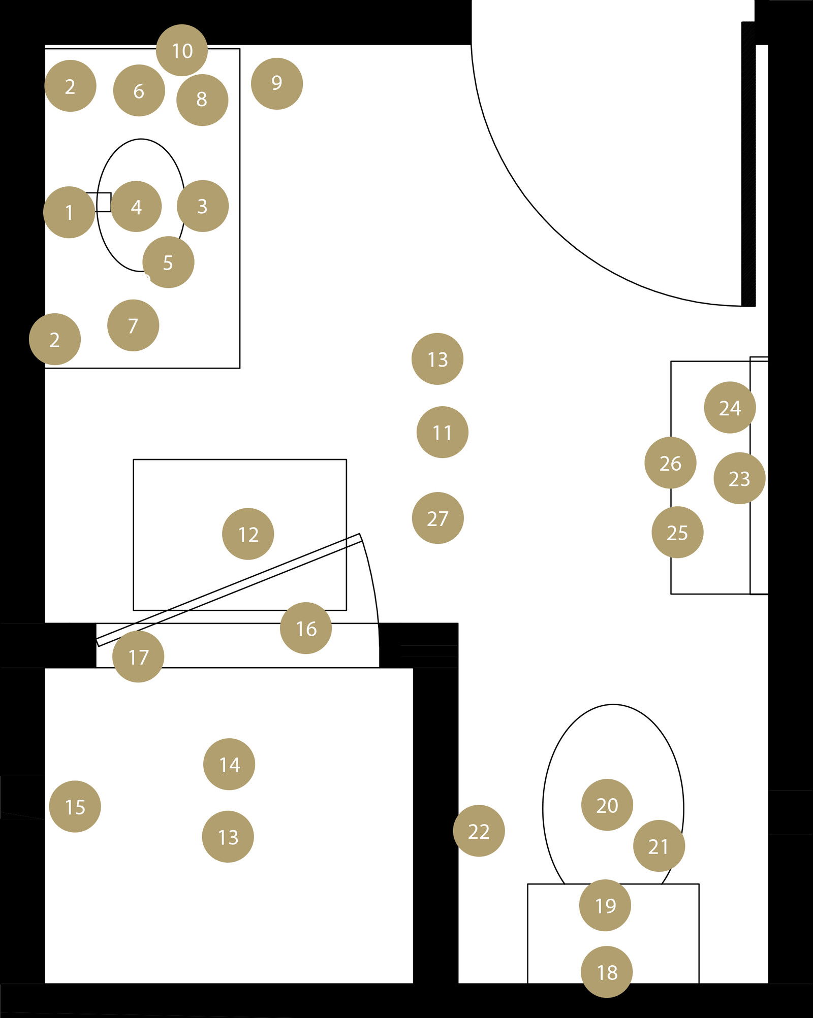 Online Designer Bathroom Floorplan