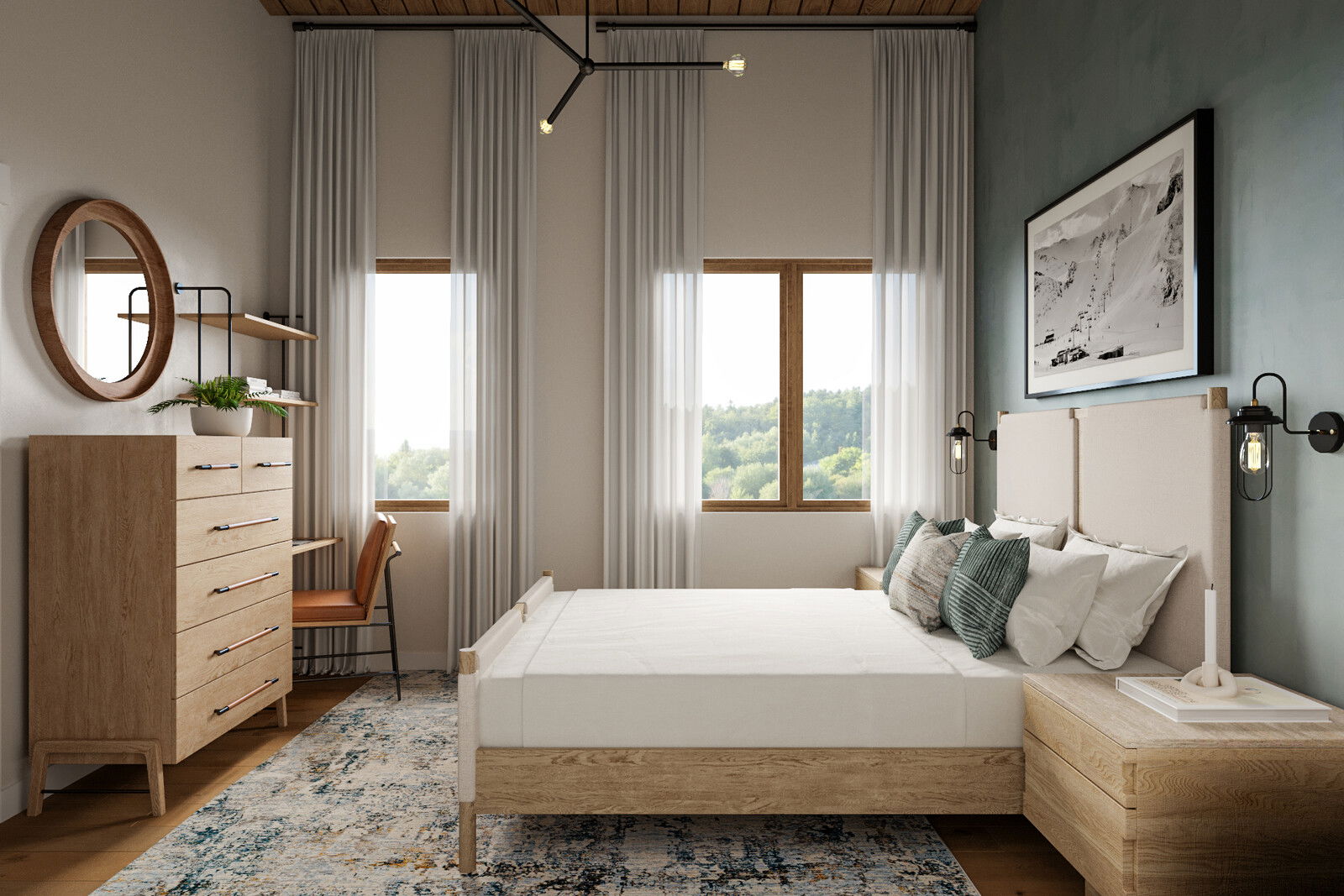 Online Designer Bedroom 3D Model 2