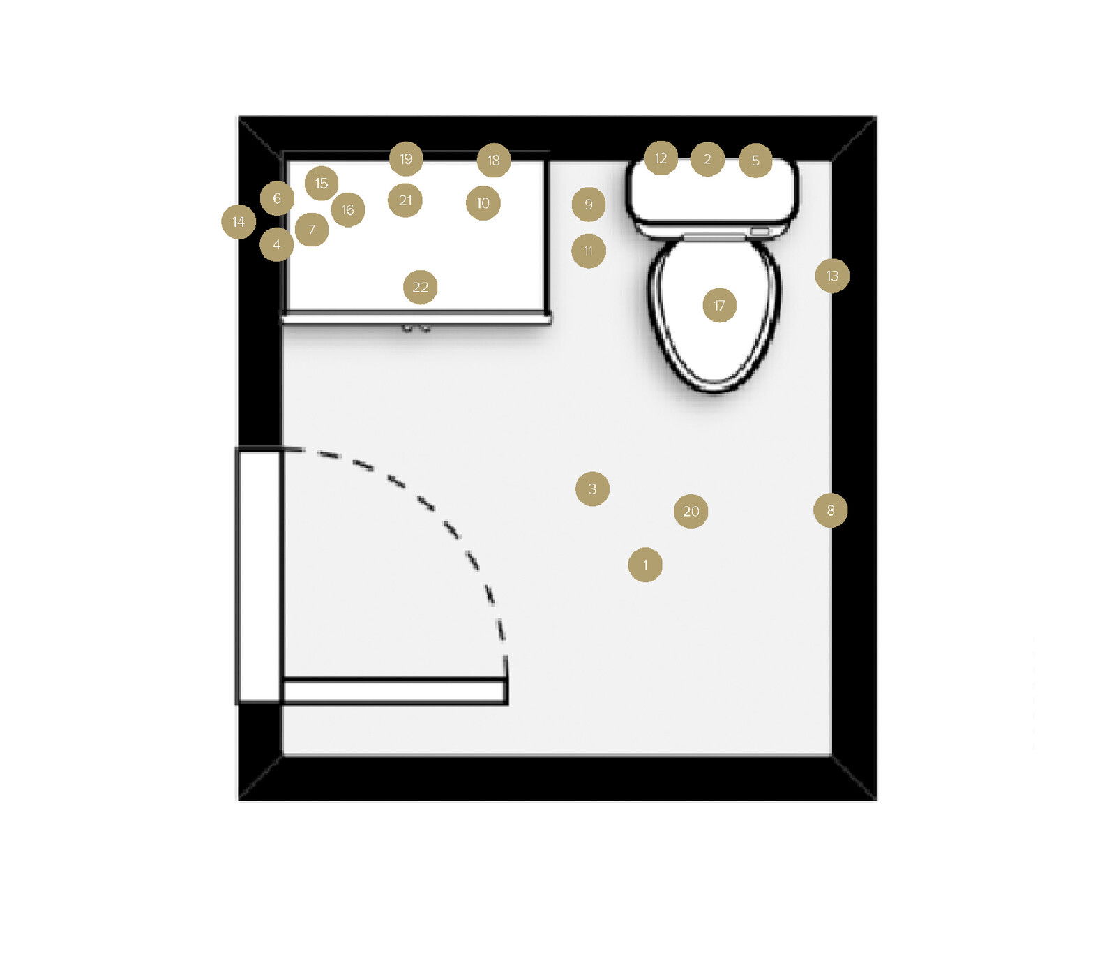 Online Designer Bathroom Floorplan