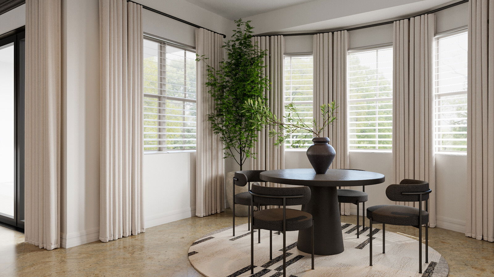 Online Designer Combined Living/Dining 3D Model 1