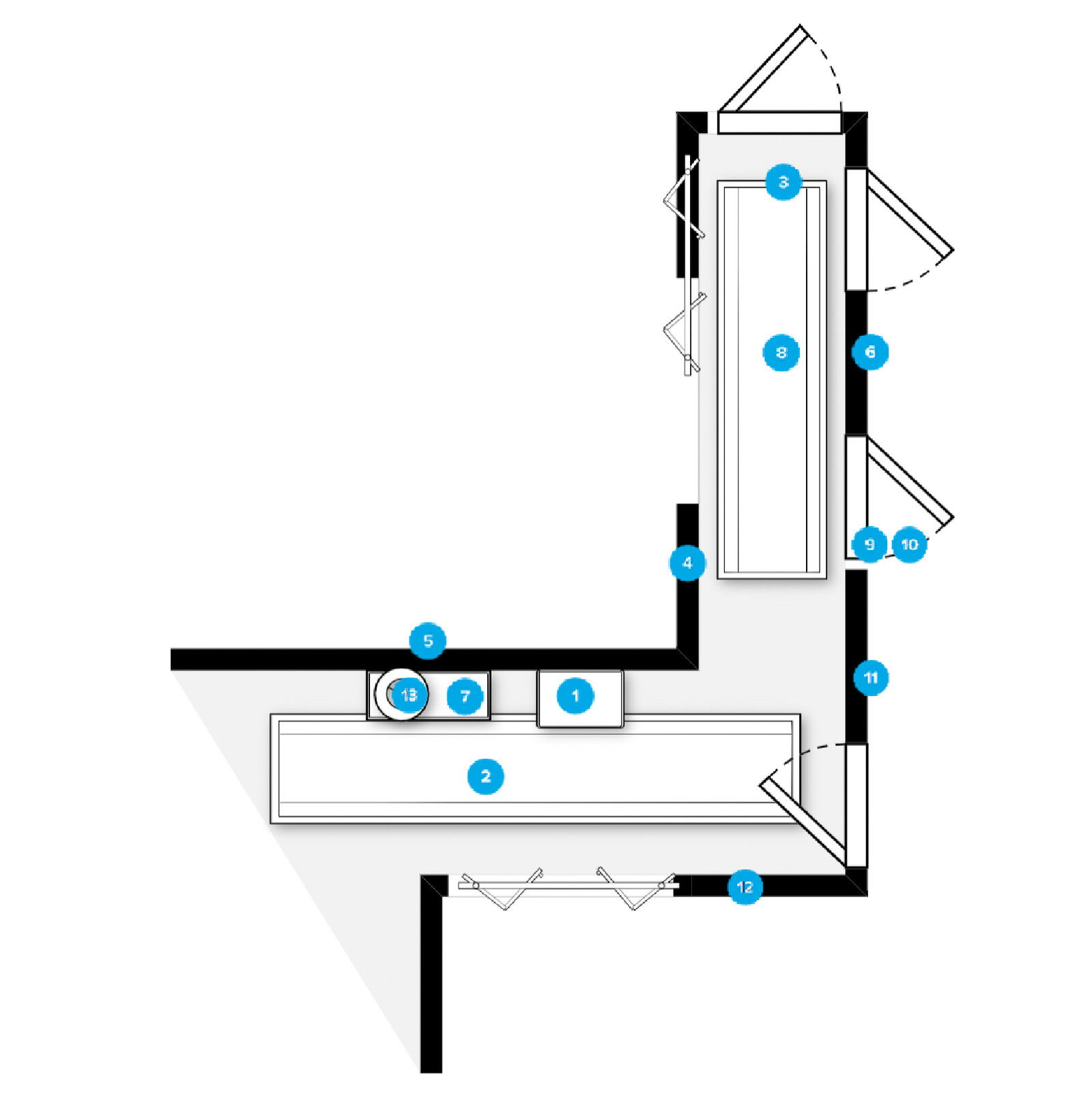 Plano de pasillo/entrada de diseñador en línea