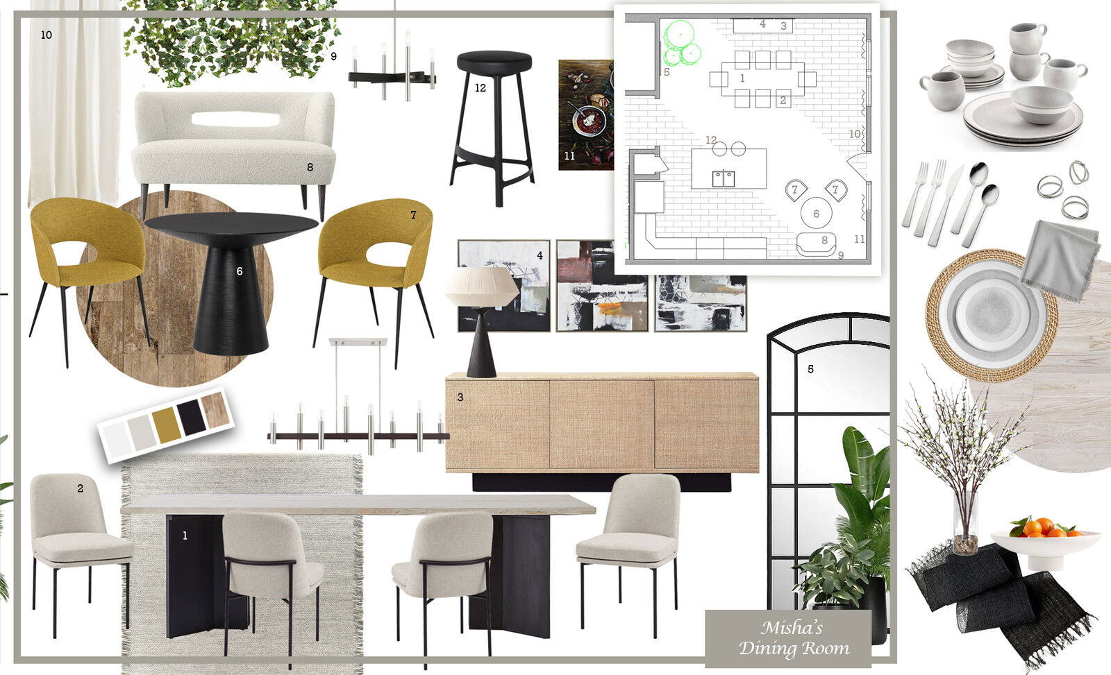 Ideas de Diseño de Interiores para el Comedor por Diseñadores en Línea