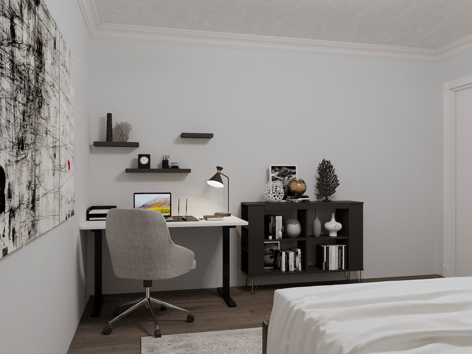 Online Designer Bedroom 3D Model 2