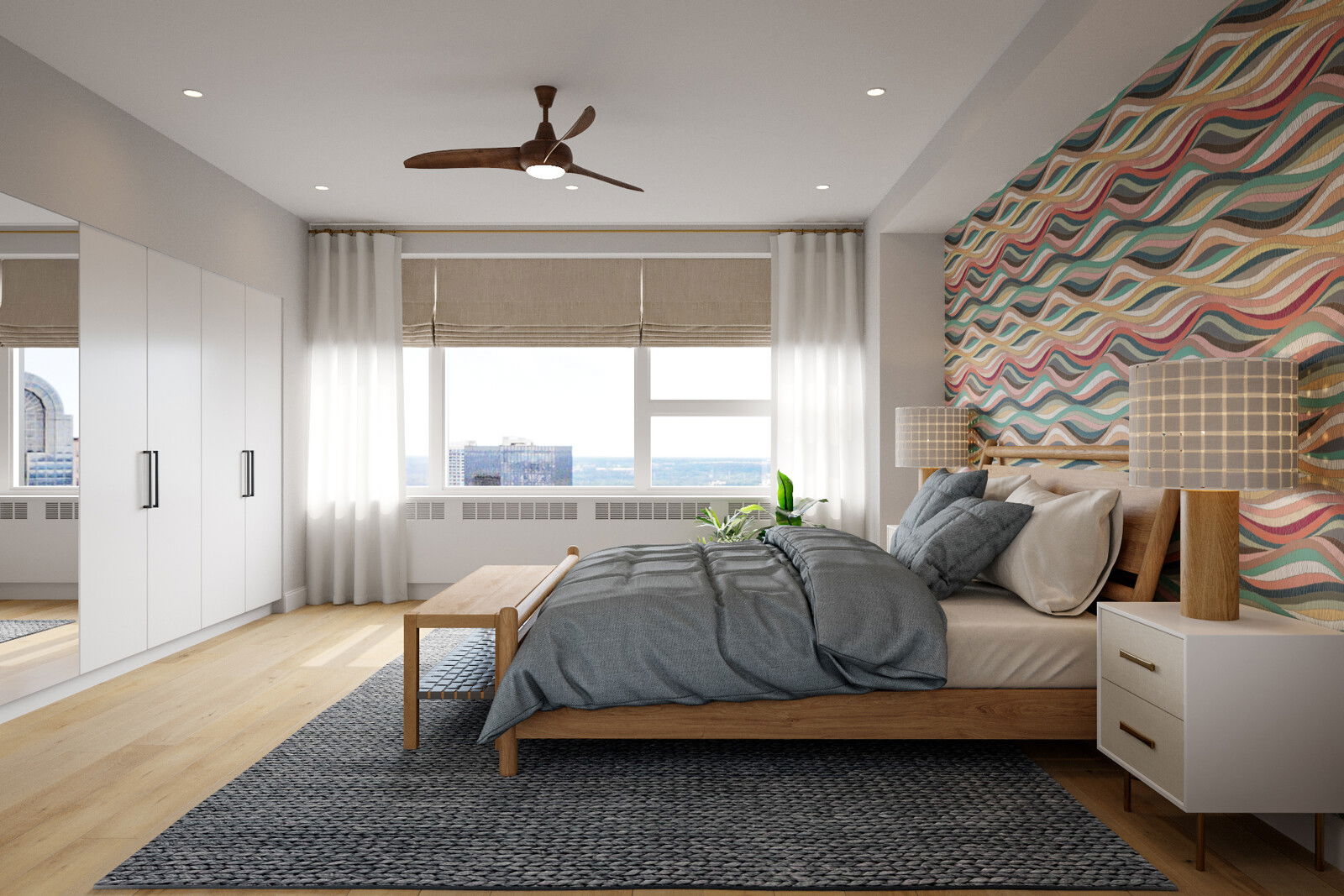 Online Designer Bedroom 3D Model 3