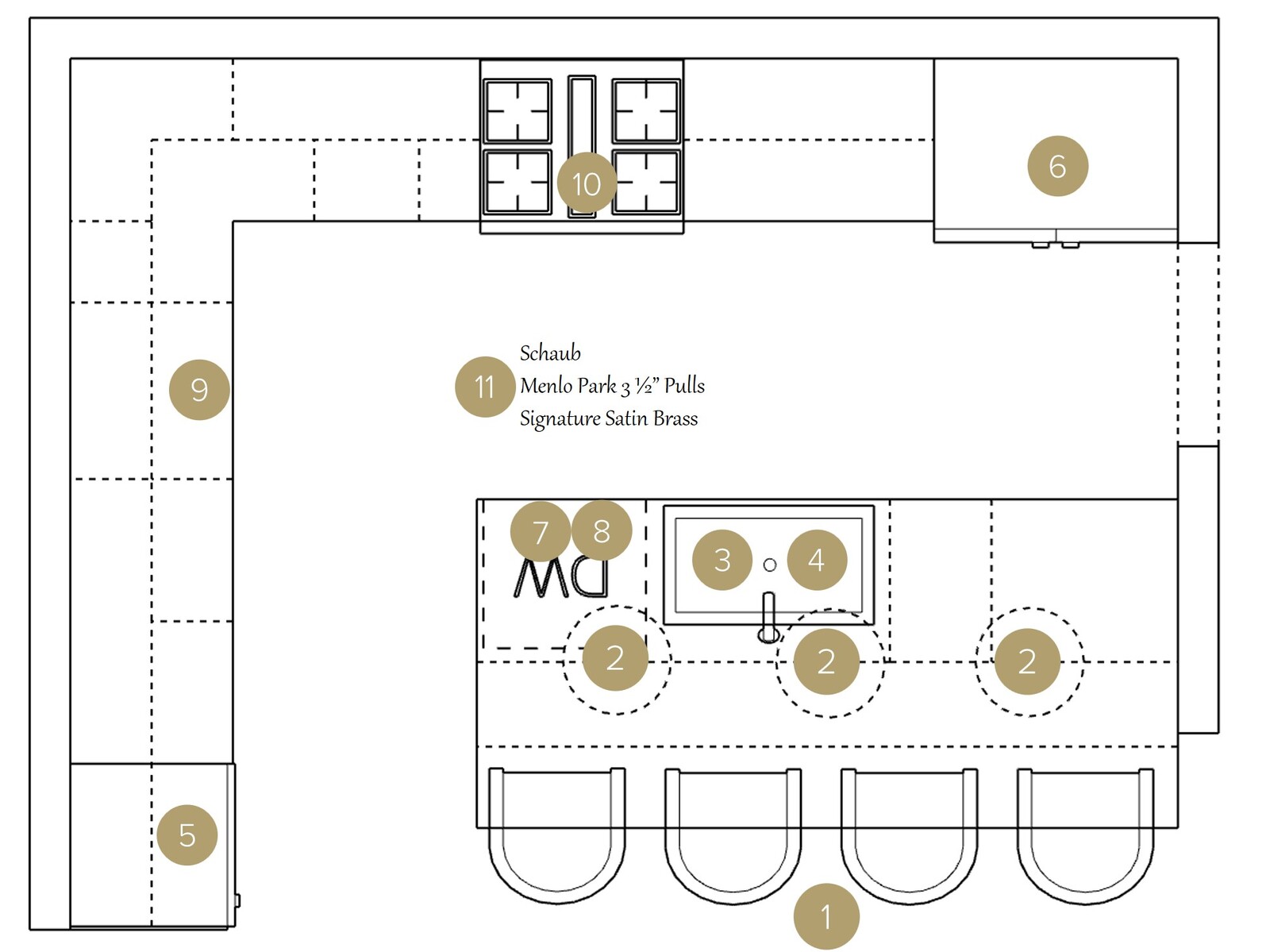 Online Designer Kitchen Floorplan