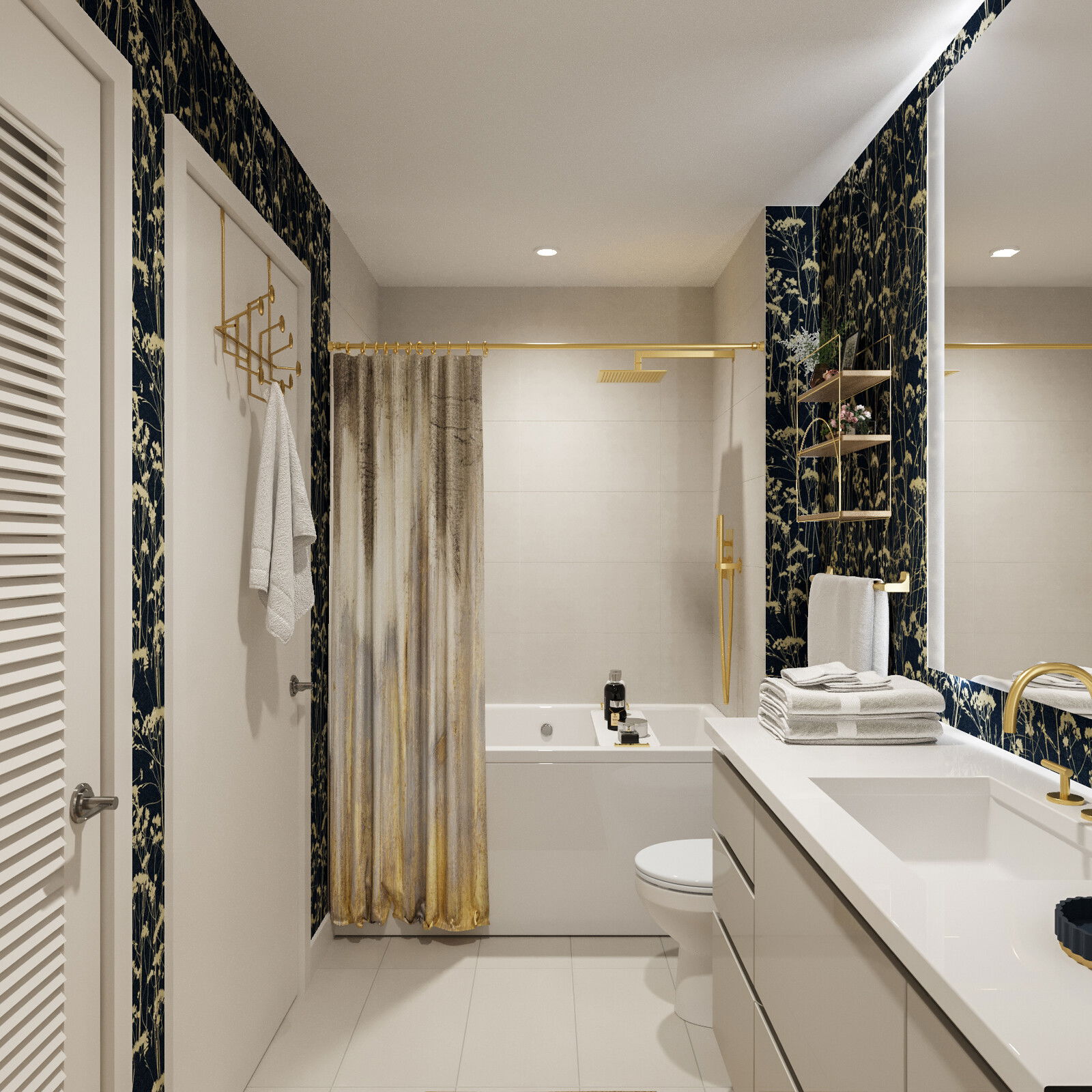 Modelo 3D de baño de diseñador en línea 5