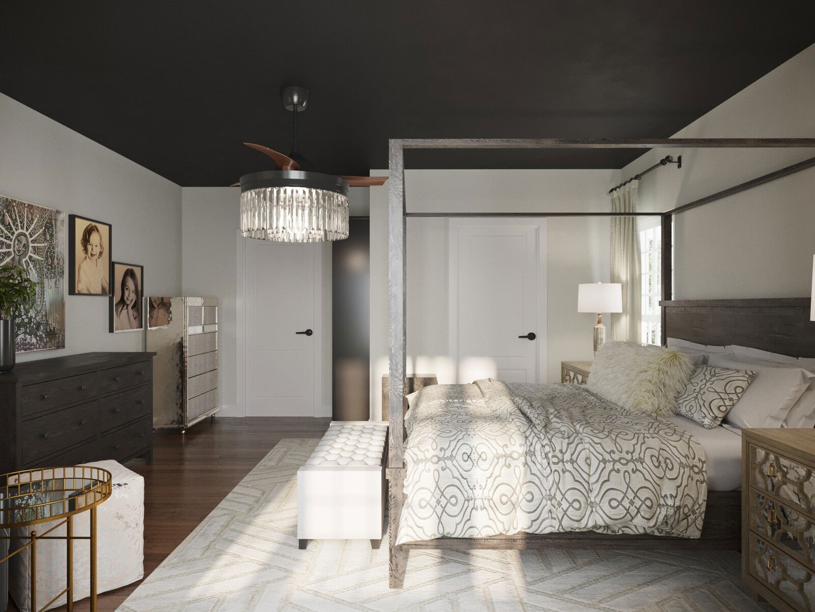 Online Designer Bedroom 3D Model 2