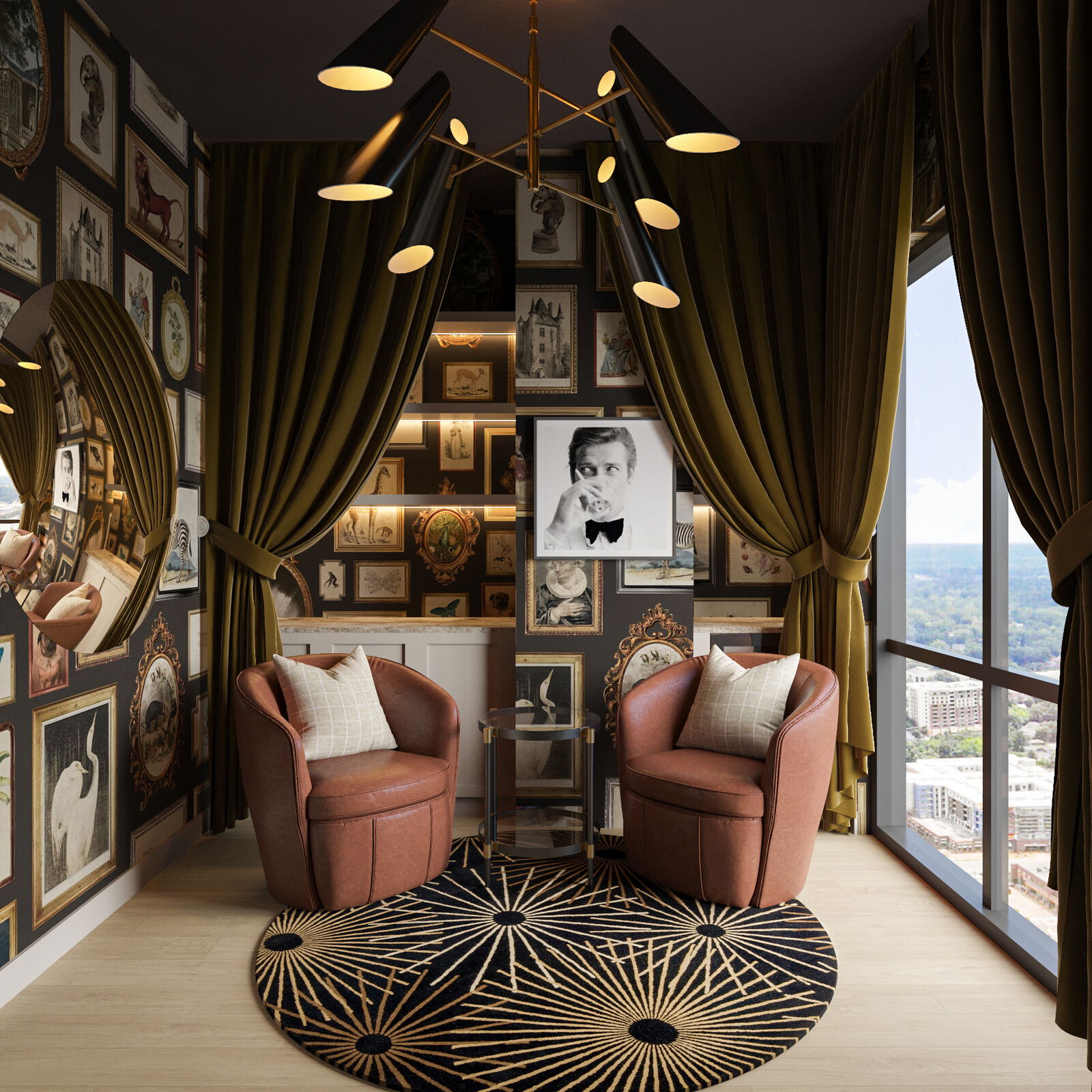 Online Designer Living Room 3D Model thumbnail3
