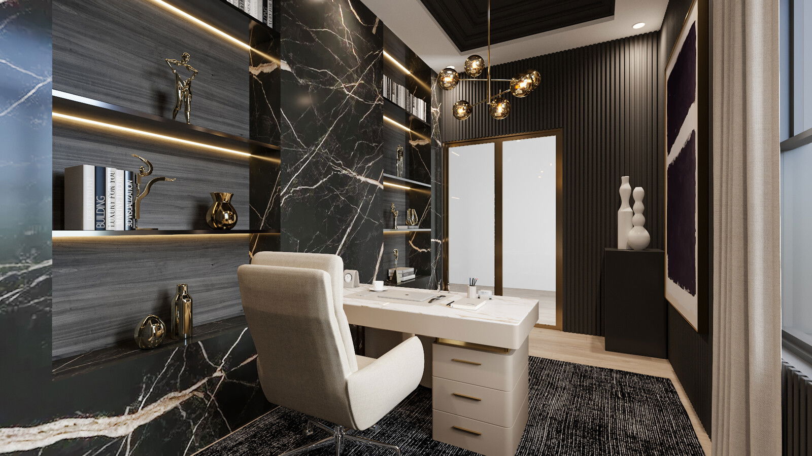 Online Designer Home Office 3D Model 3