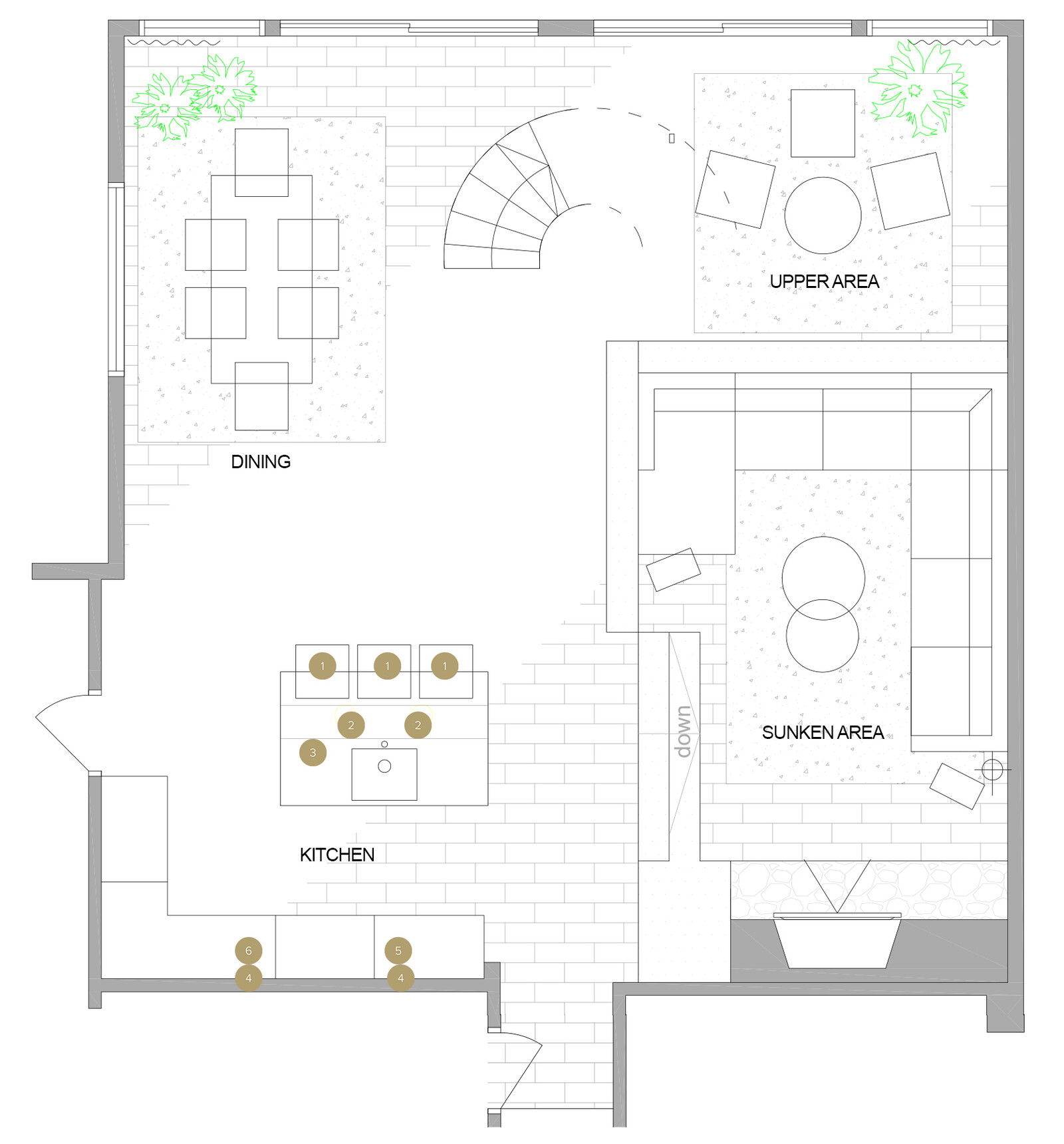 Online Designer Kitchen Floorplan