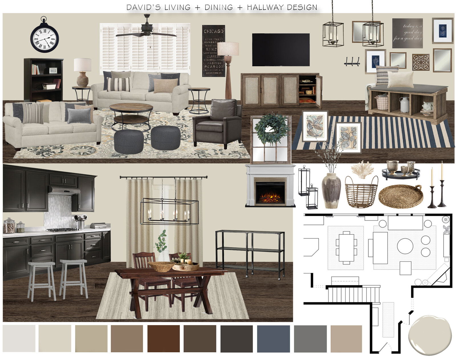 Online Designer Combined Living/Dining Interior Design Ideas