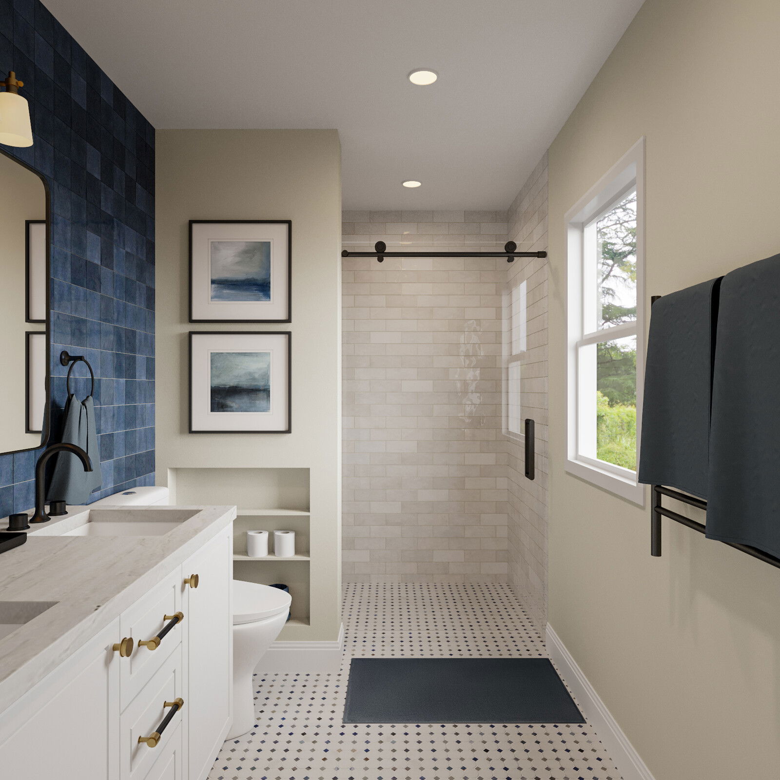 Online Designer Bathroom 3D Model 2