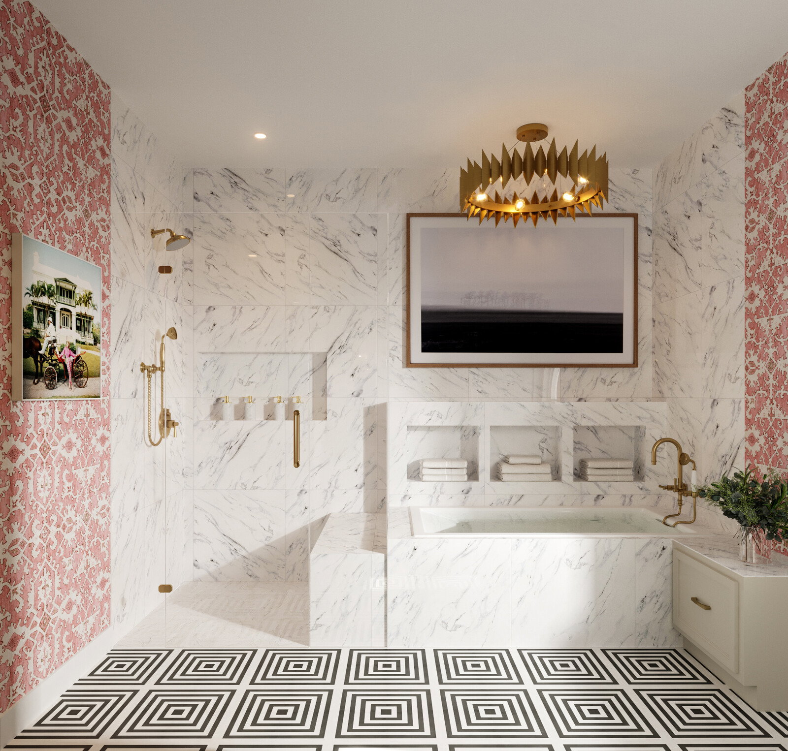 Representación de Renovación de Baño Moderno Asombroso