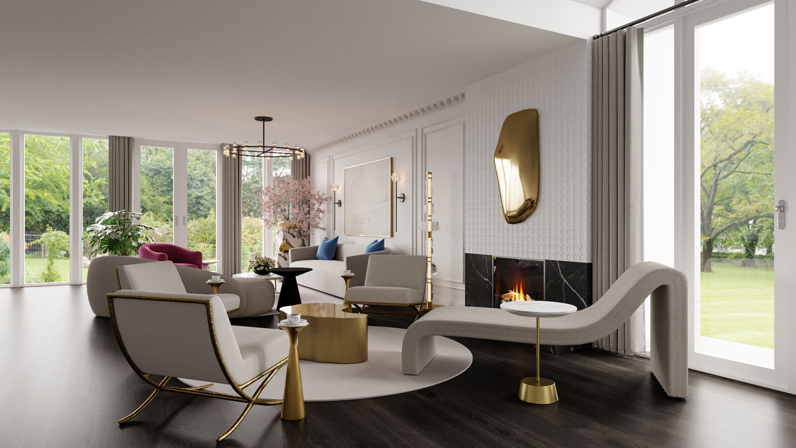 Online Designer Combined Living/Dining 3D Model 2
