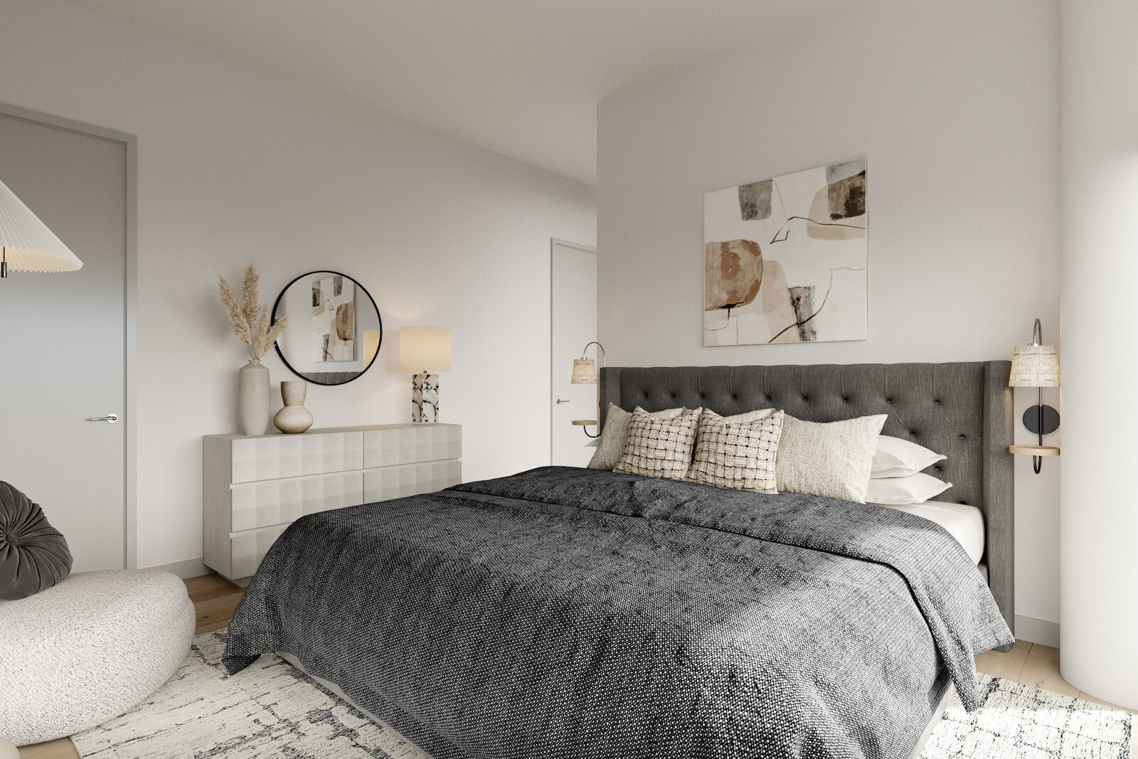 Renderizado de Oasis Minimalista y Contemporáneo en NYC