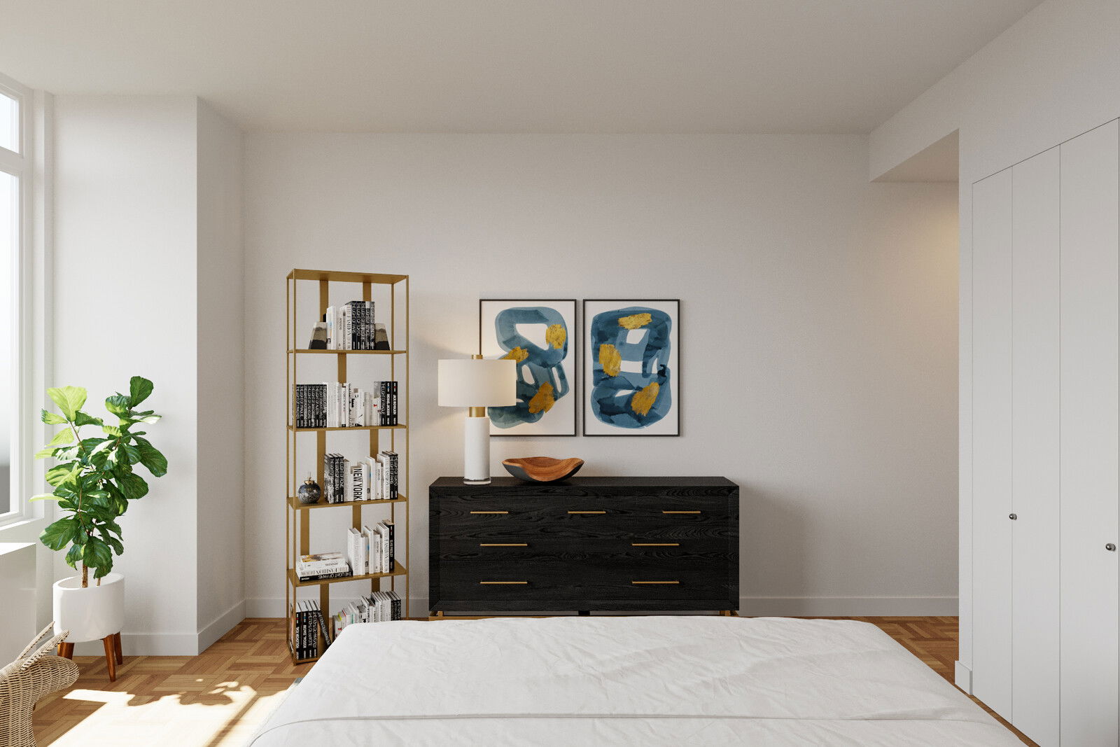 Online Designer Bedroom 3D Model 3