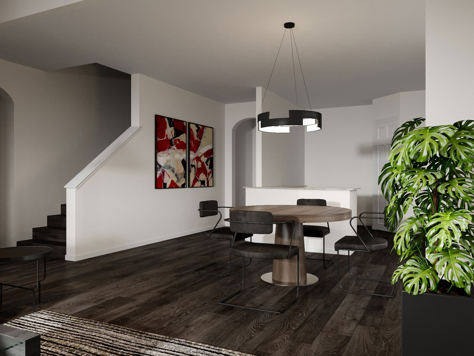 Online Designer Combined Living/Dining 3D Model 3