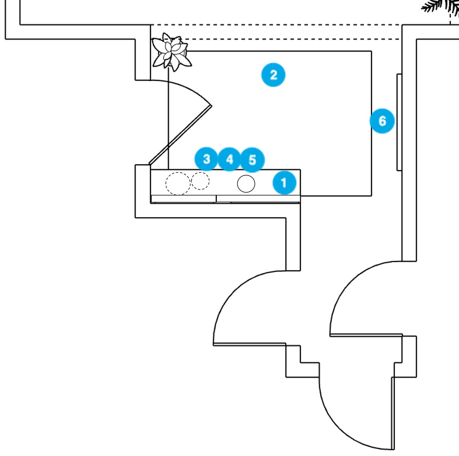 Plano de pasillo/entrada de diseñador en línea