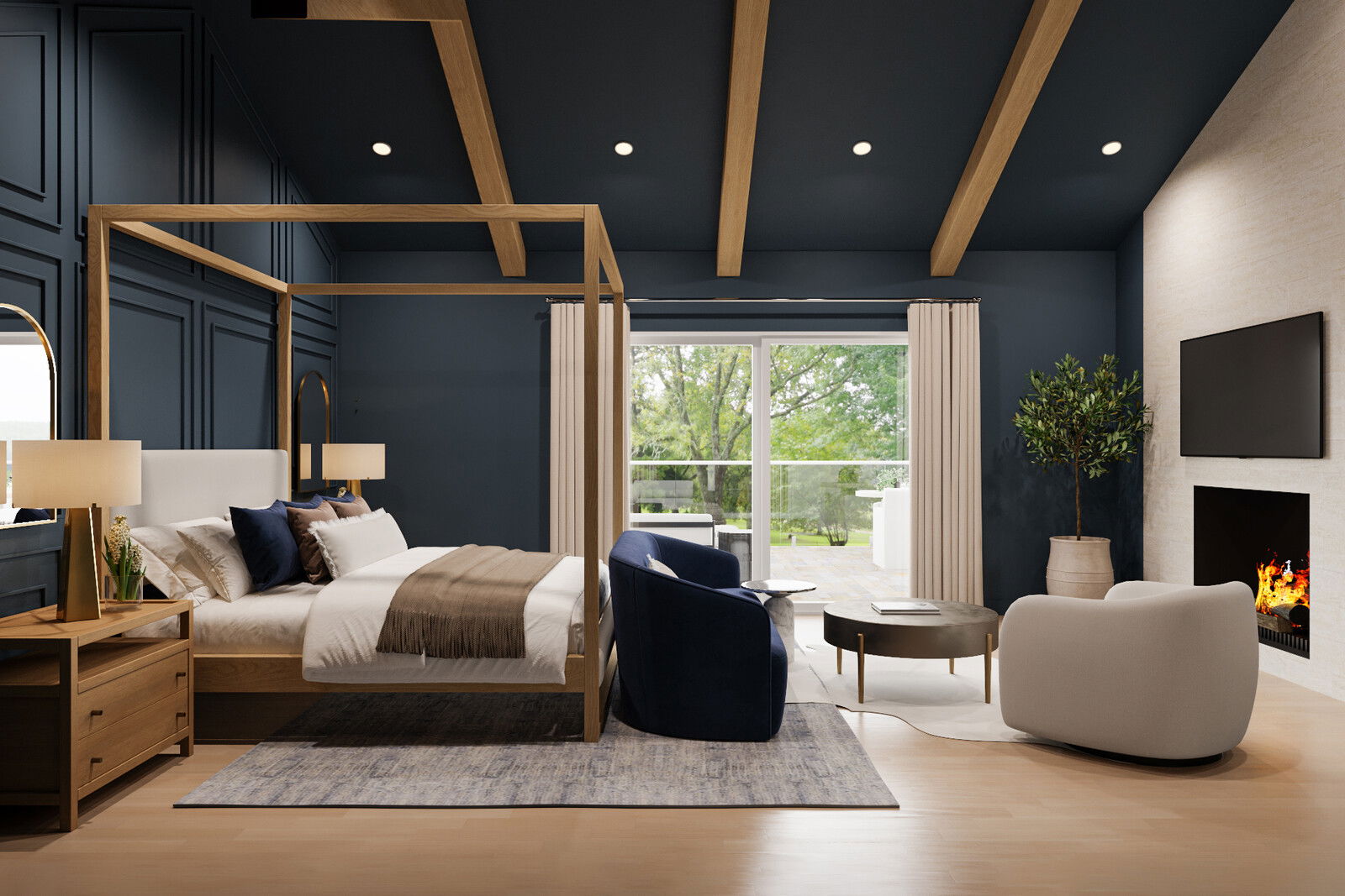 Online Designer Bedroom 3D Model 3