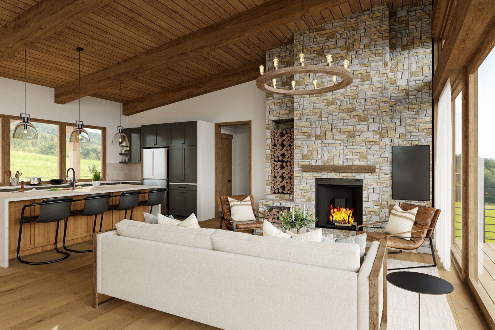 Online Designer Combined Living/Dining 3D Model 1