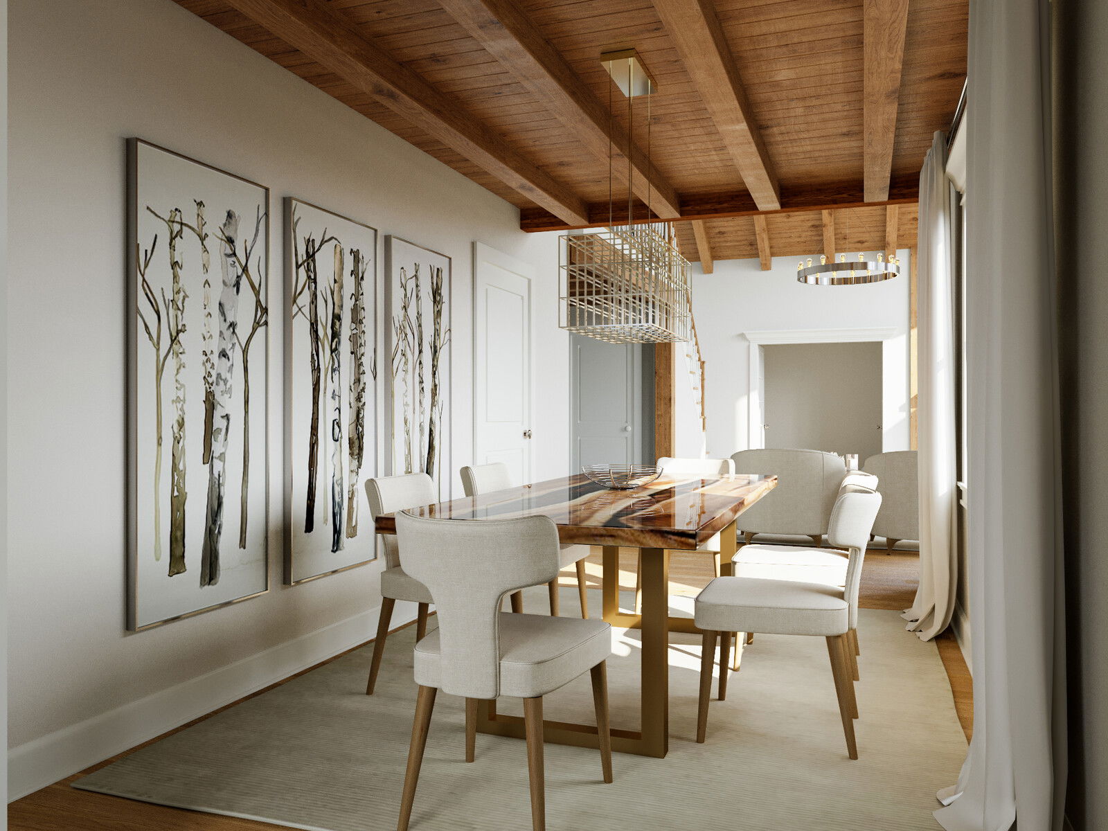 Online Designer Combined Living/Dining 3D Model 3