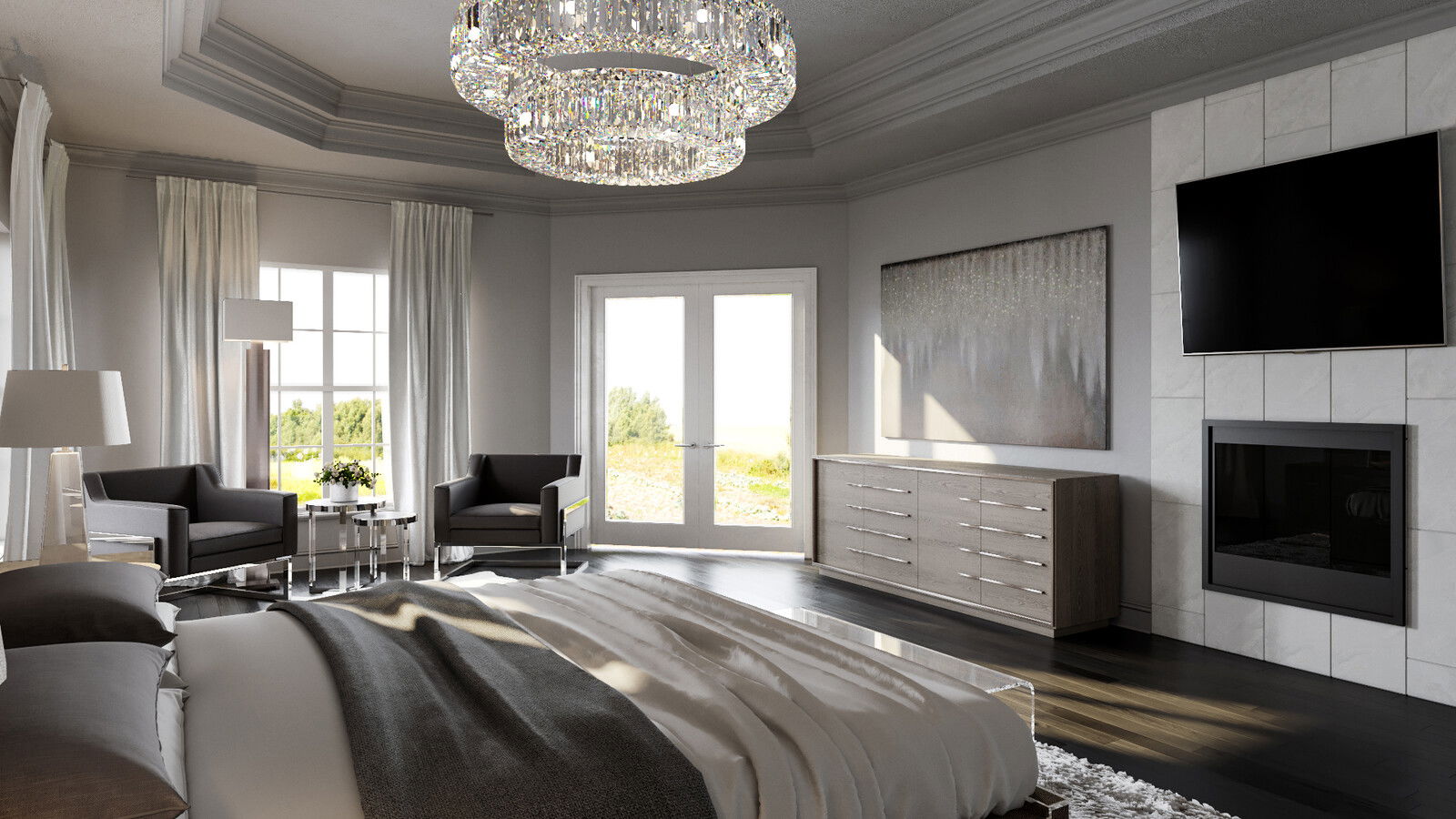 Online Designer Bedroom 3D Model 2