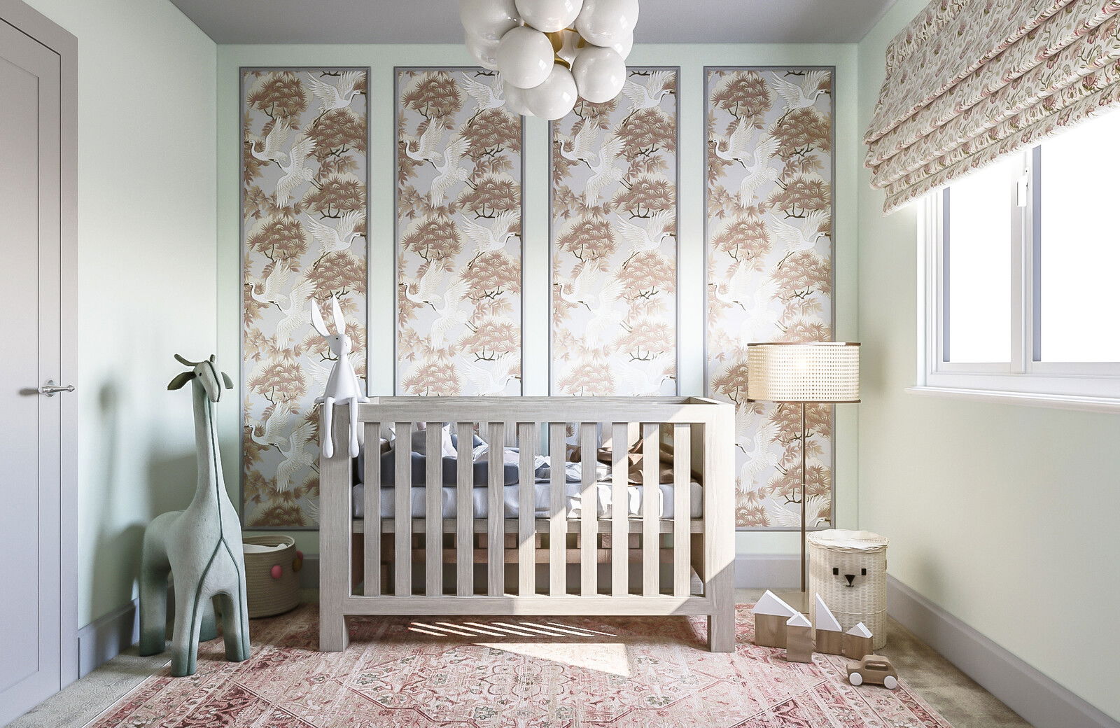 Traditional Artistic Wallpaper  in a Nursery